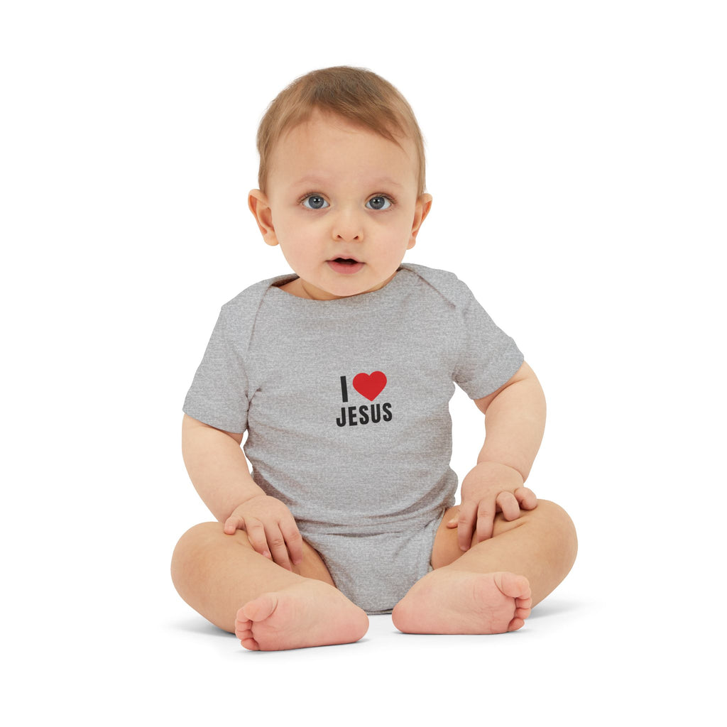 Infant Onesie - I  Jesus Baby Bodysuit, Christian Newborn Gift