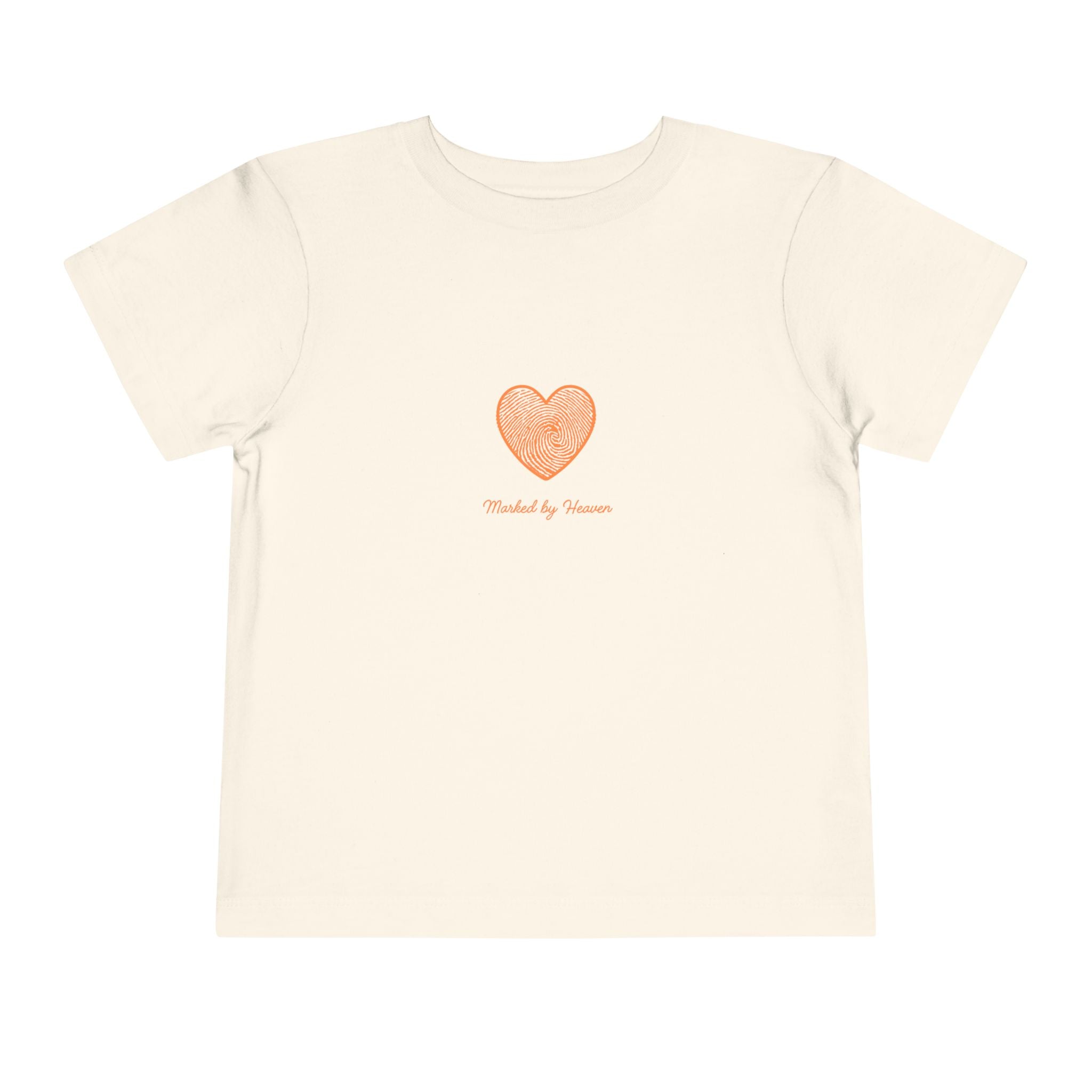 Toddler Tee — Pink Watercolor Heart "Marked by Heaven"