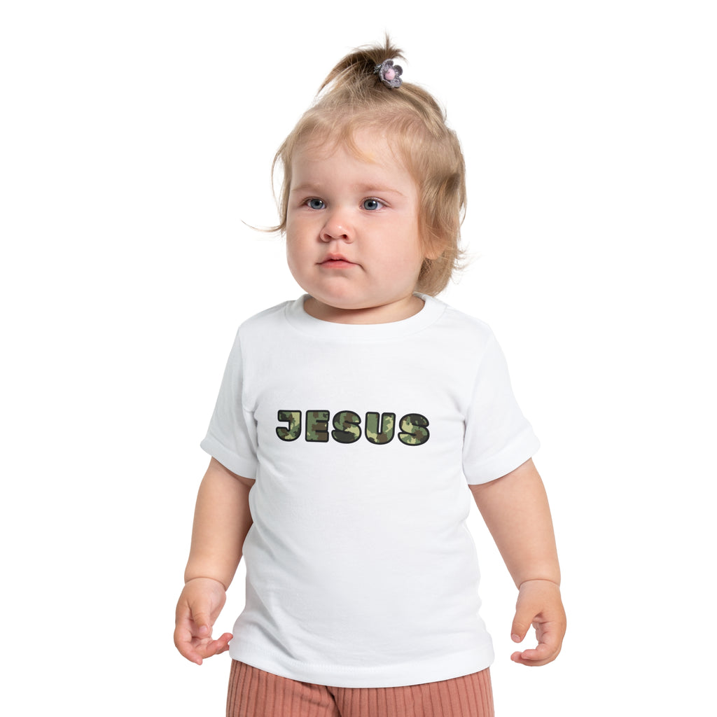 Baby T-Shirt — "JESUS" Camo Letter Infant Tee