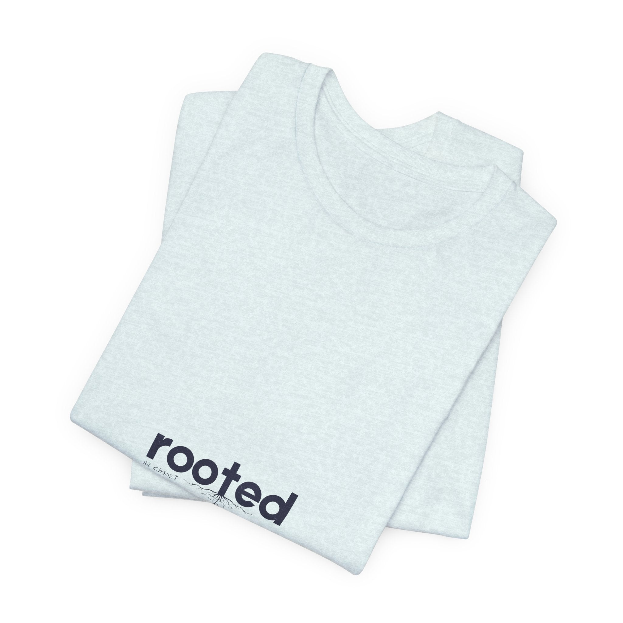 Rooted Minimalist Tee — 'rooted' Small Chest Graphic Cotton T-Shirt