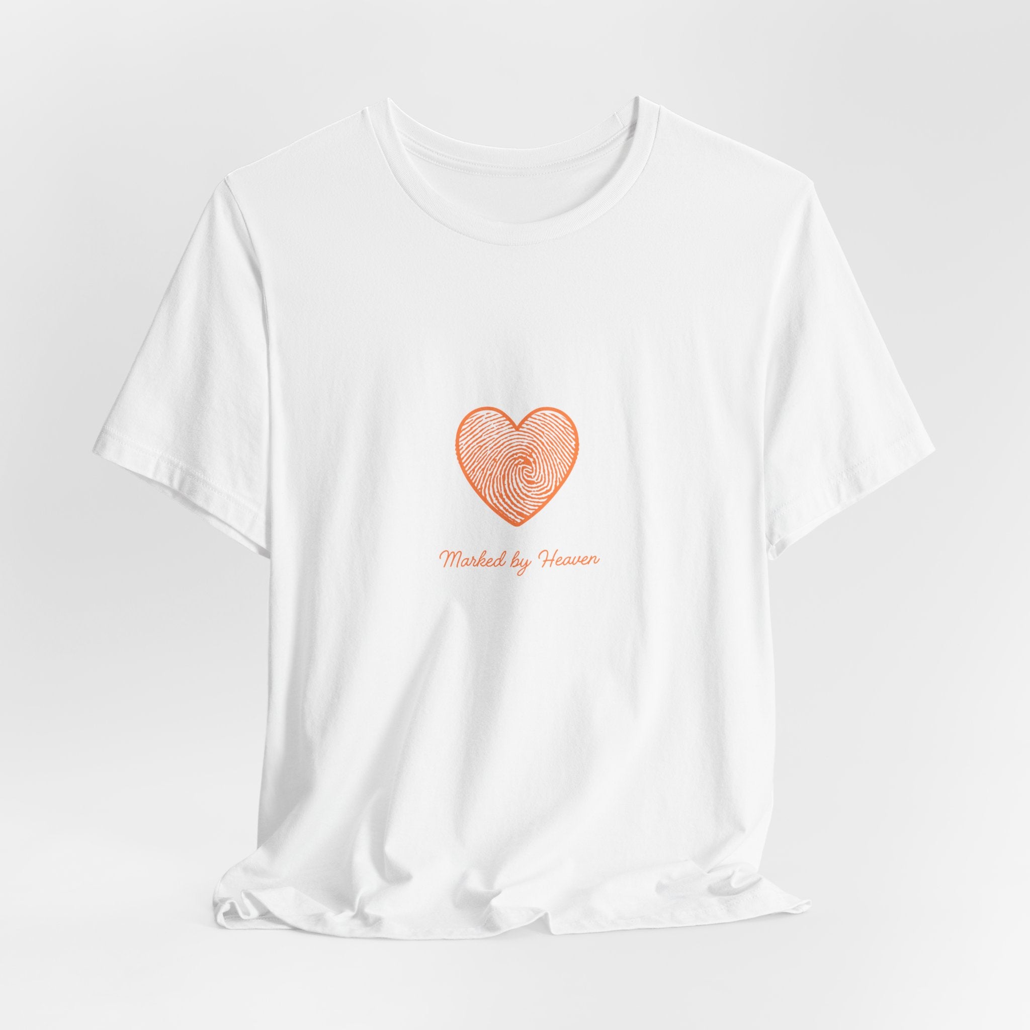 Heart Graphic Tee — 'Touched by Grace' Minimalist Women's Inspirational Shirt