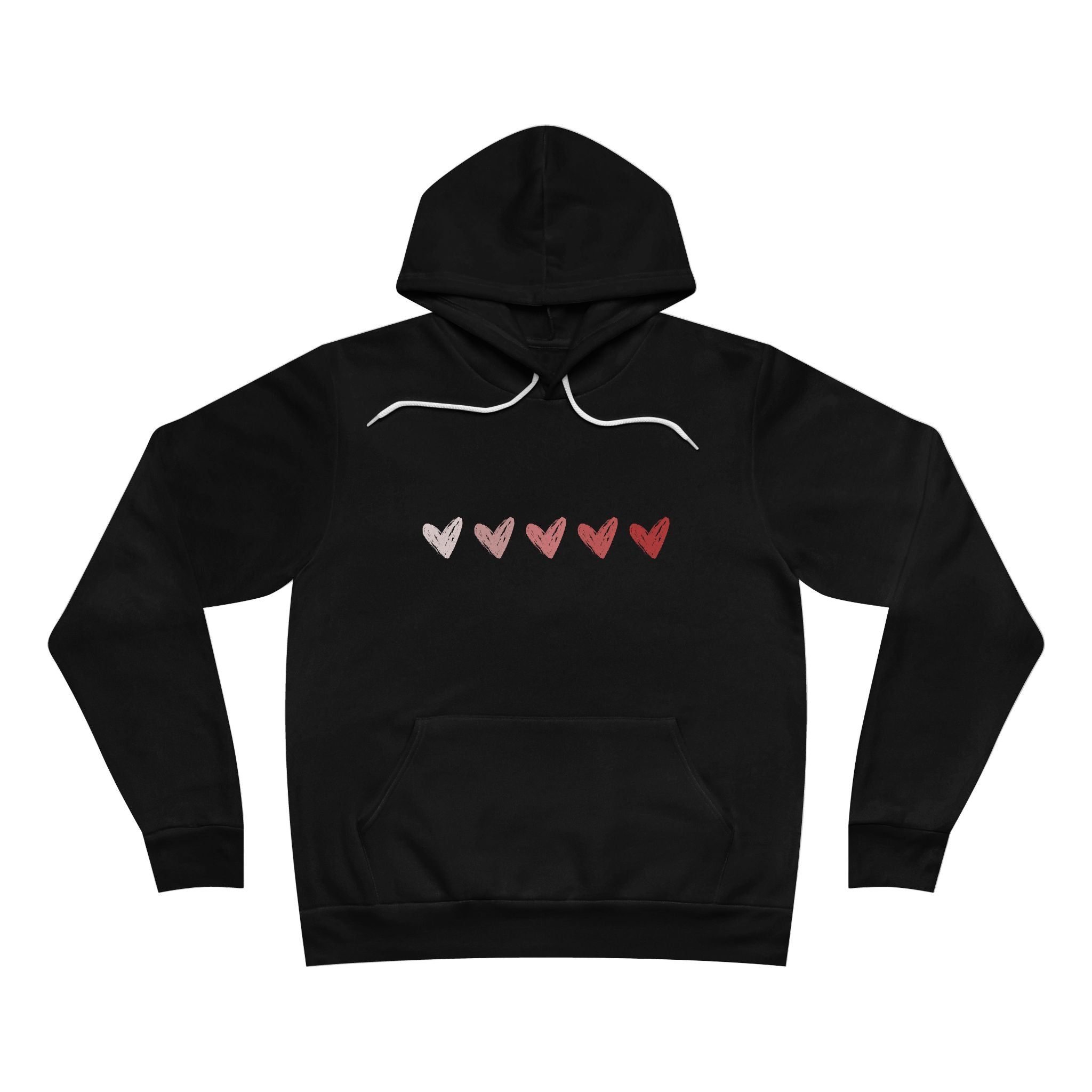 Heart Progression Hoodie — Minimal Valentine Pullover
