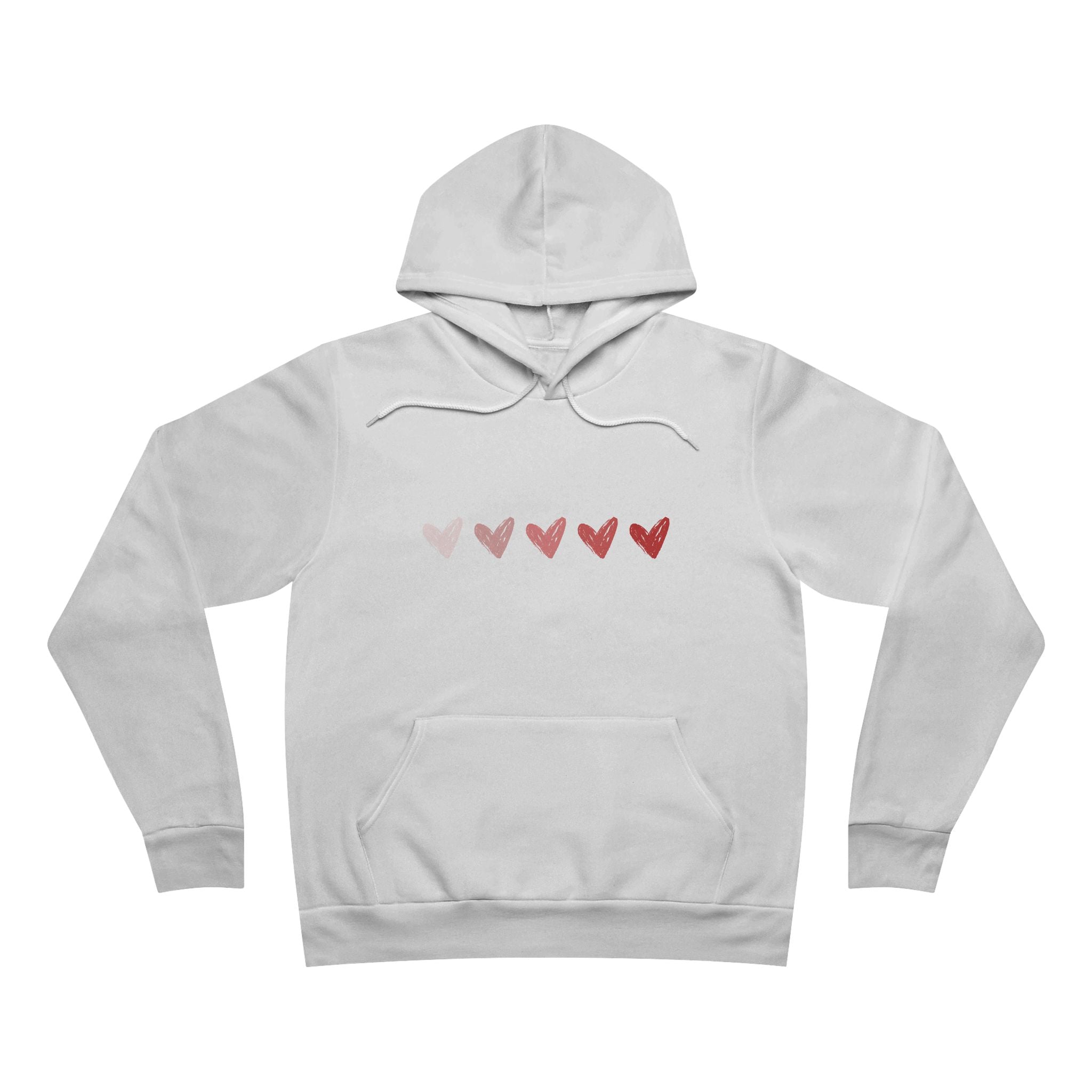 Heart Progression Hoodie — Minimal Valentine Pullover