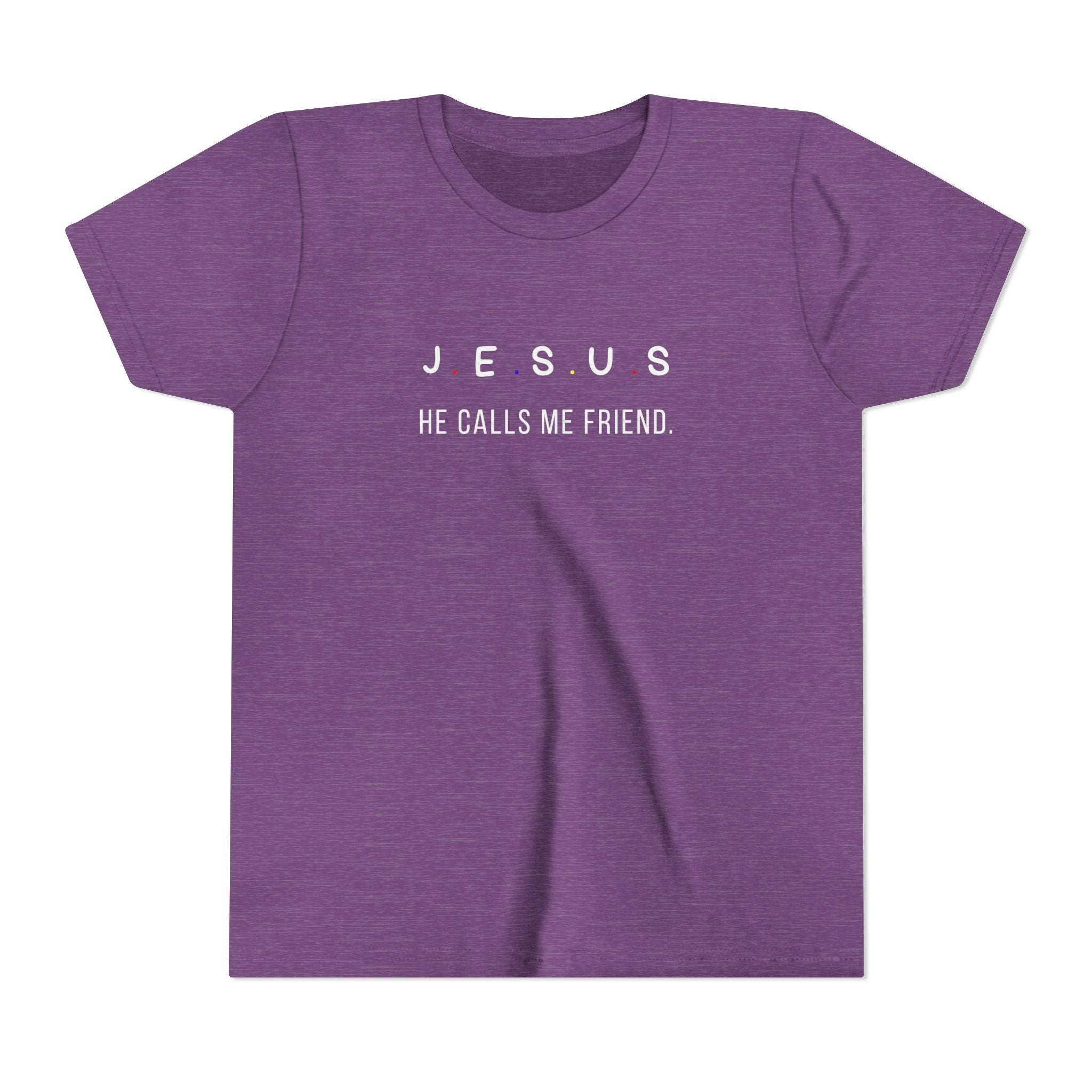 Youth Tee — "Jesus He Calls Me Friend" Christian Kids T-Shirt