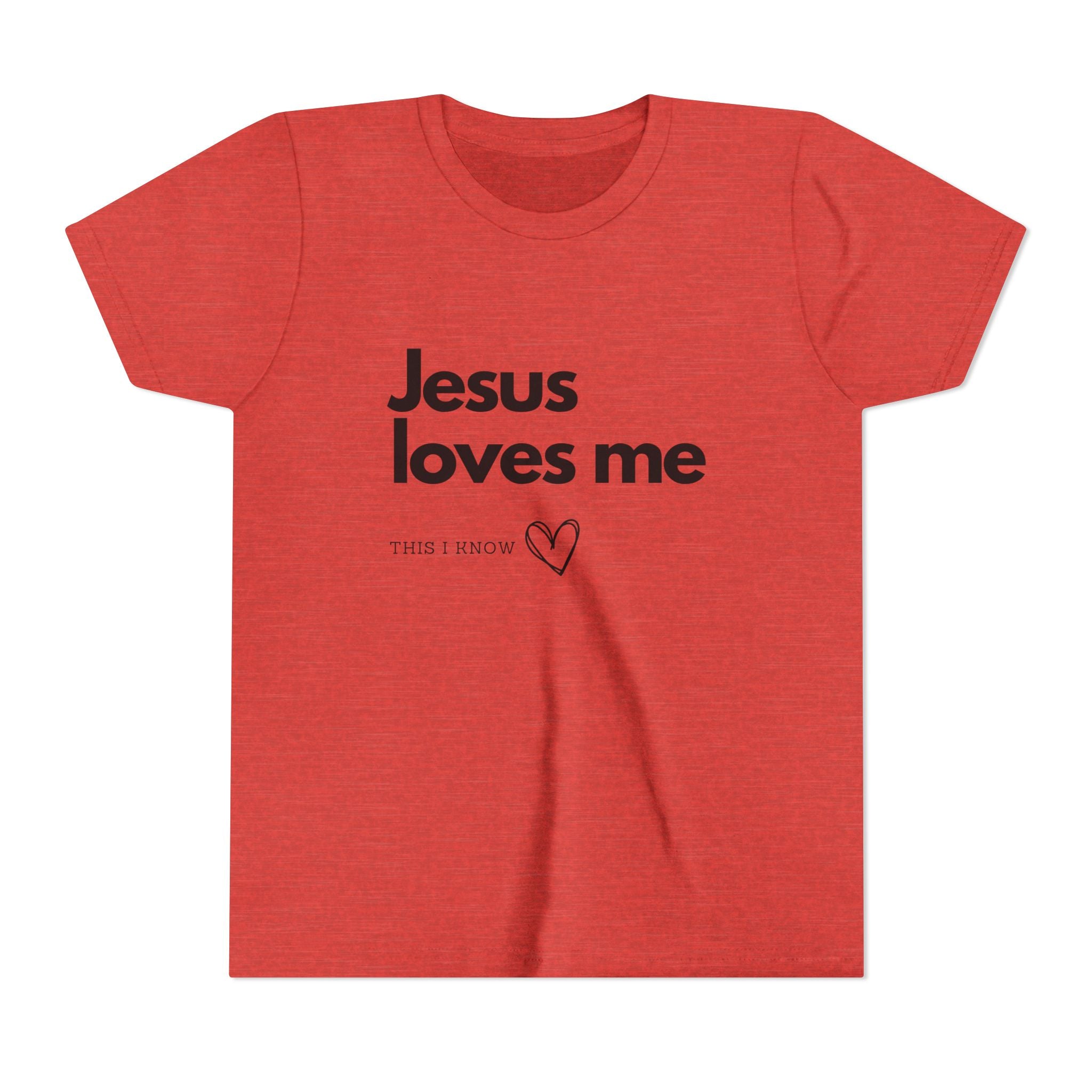 Jesus Loves Me Youth Tee — Christian Kids Short Sleeve Shirt