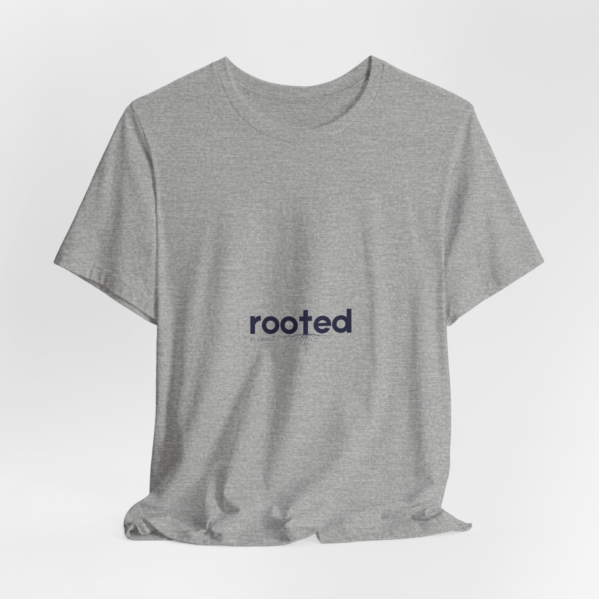 Rooted Minimalist Tee — 'rooted' Small Chest Graphic Cotton T-Shirt