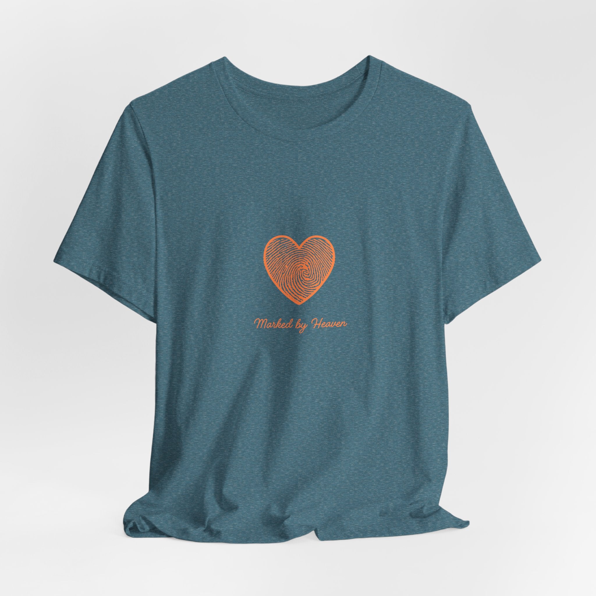 Heart Graphic Tee — 'Touched by Grace' Minimalist Women's Inspirational Shirt