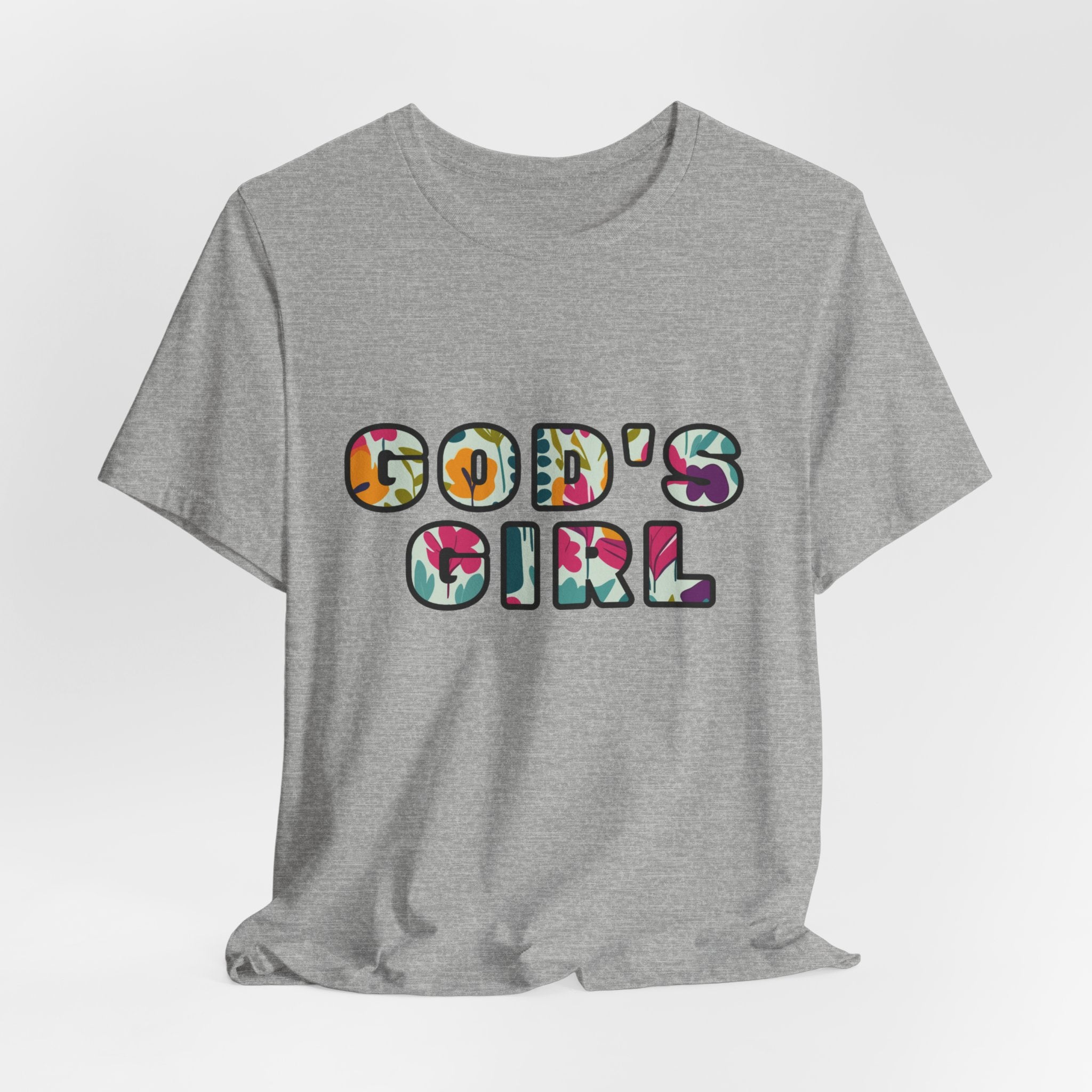 God's Girl Floral T-Shirt — Christian Faith Graphic Tee