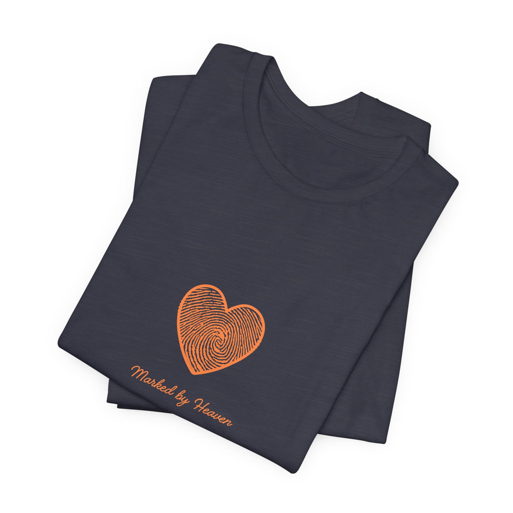 Heart Graphic Tee — 'Touched by Grace' Minimalist Women's Inspirational Shirt