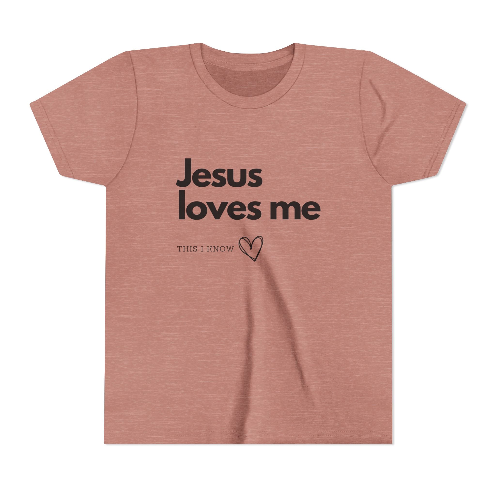 Jesus Loves Me Youth Tee — Christian Kids Short Sleeve Shirt
