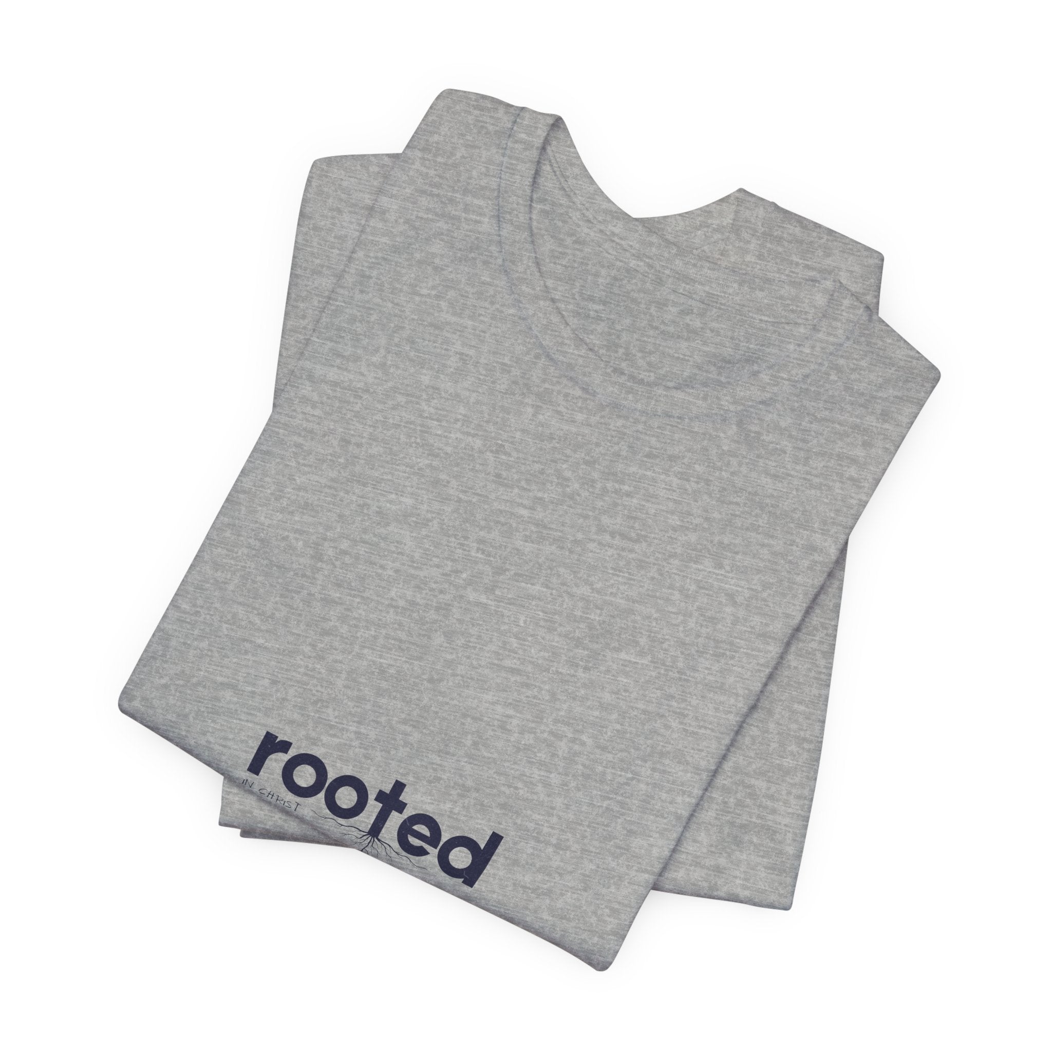 Rooted Minimalist Tee — 'rooted' Small Chest Graphic Cotton T-Shirt