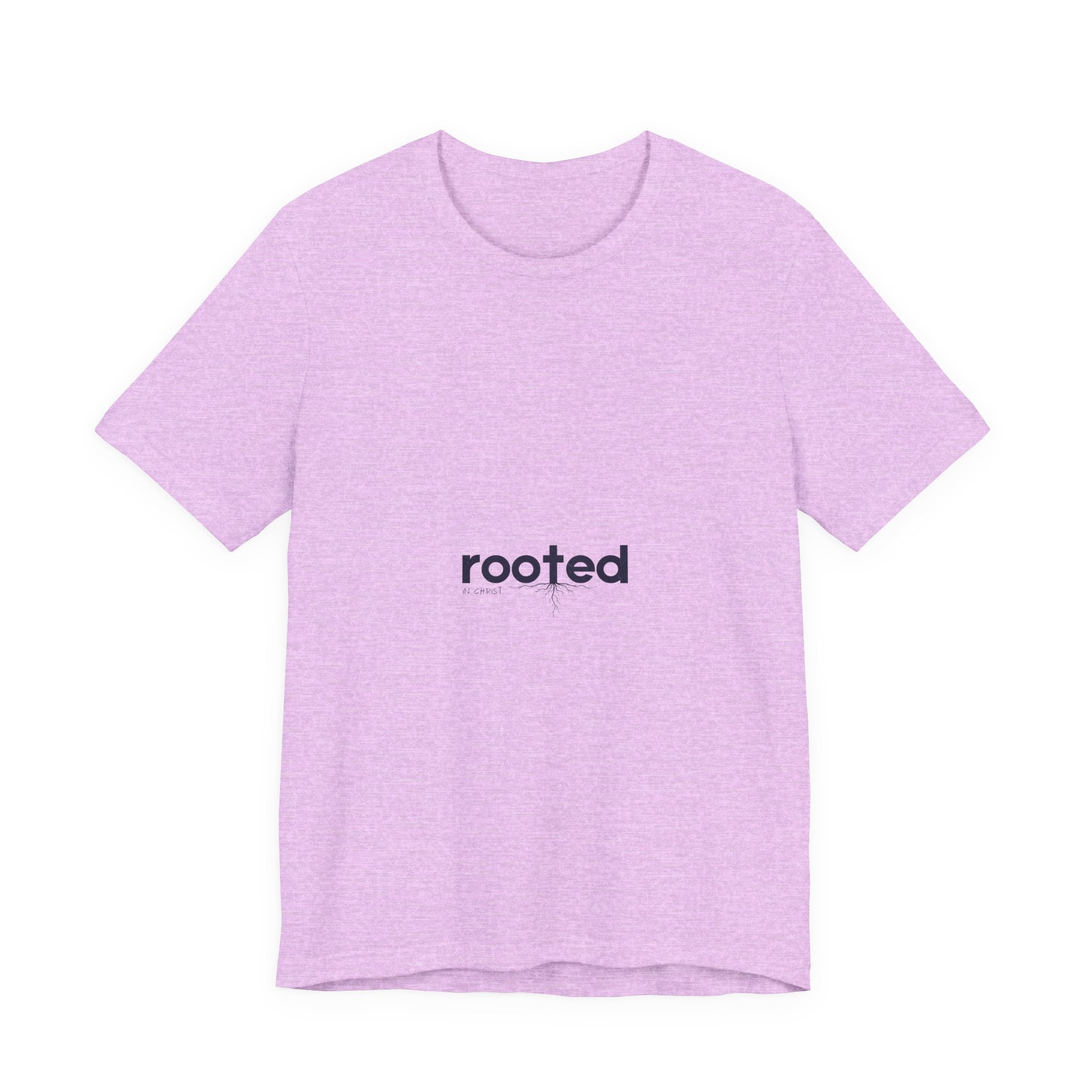 Rooted Minimalist Tee — 'rooted' Small Chest Graphic Cotton T-Shirt