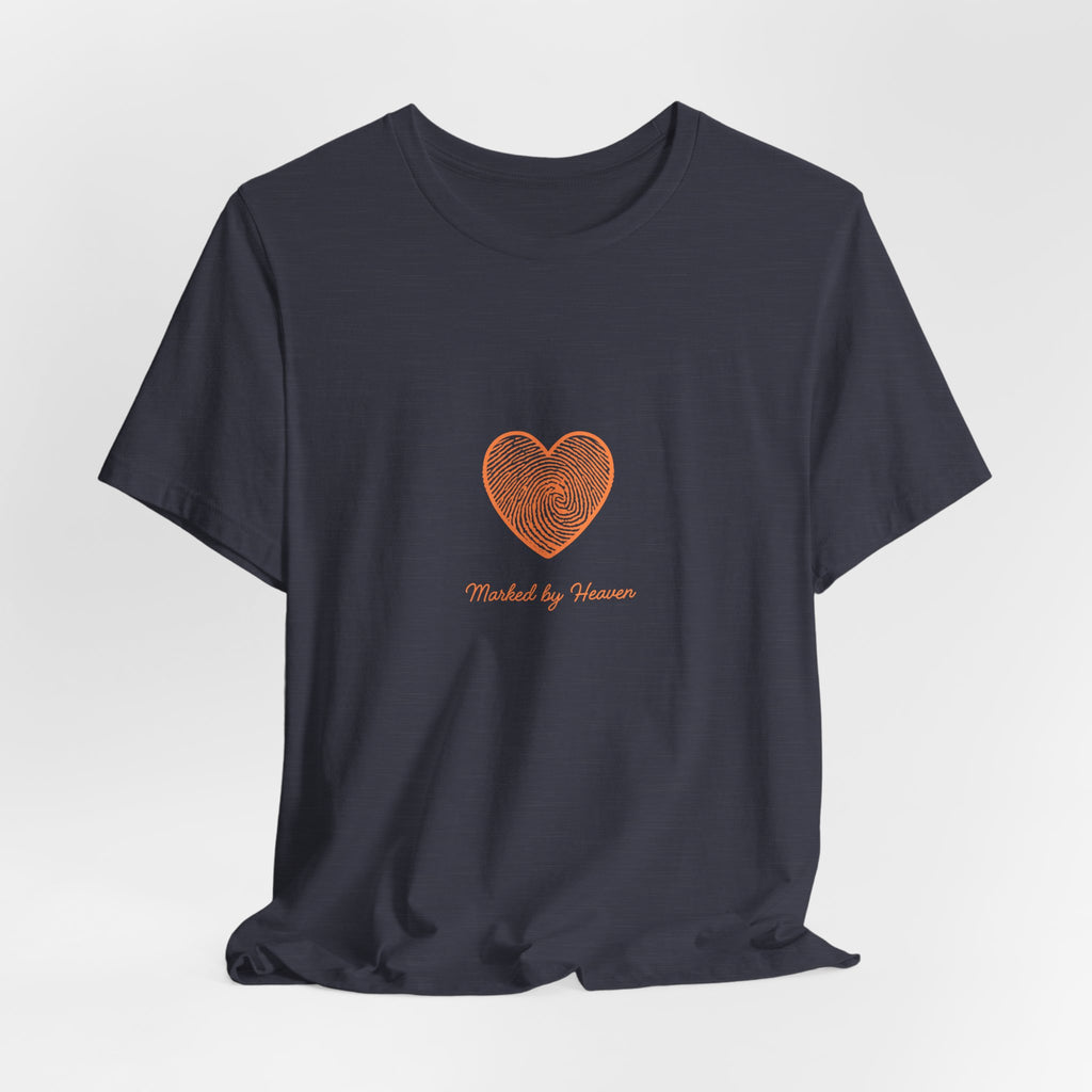 Heart Graphic Tee — 'Touched by Grace' Minimalist Women's Inspirational Shirt