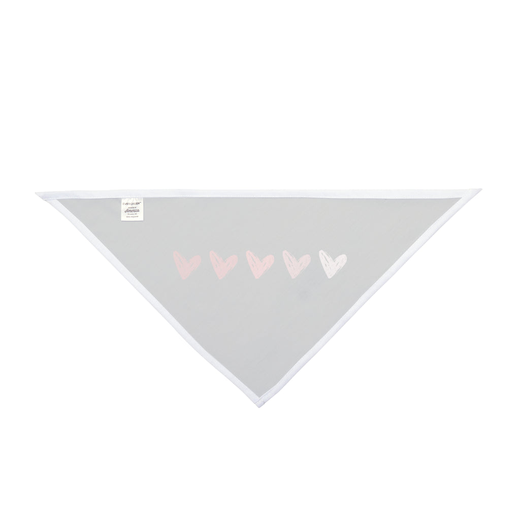 Heart Row Pet Bandana — Valentine Dog & Cat Accessory