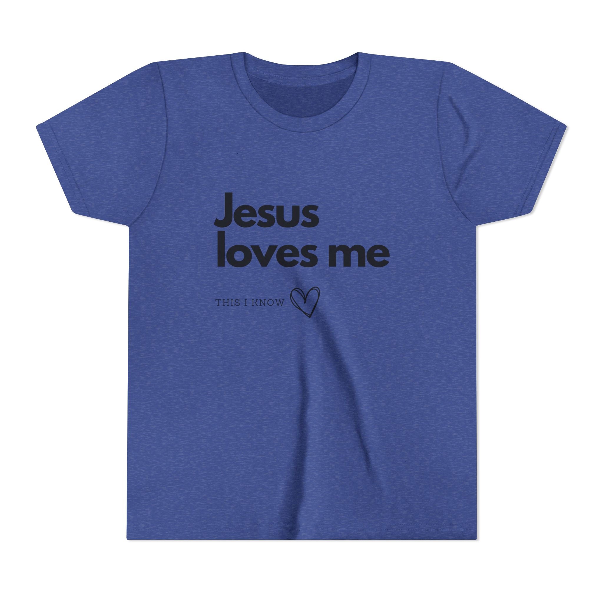 Jesus Loves Me Youth Tee — Christian Kids Short Sleeve Shirt