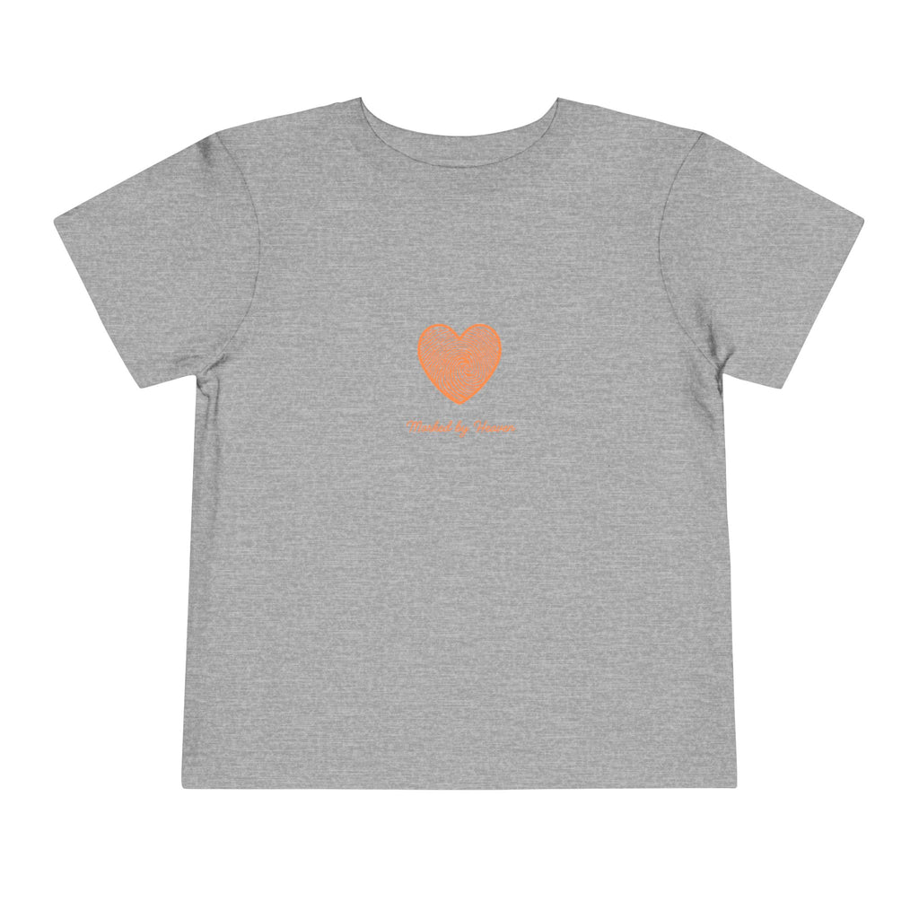 Toddler Tee — Pink Watercolor Heart "Marked by Heaven"