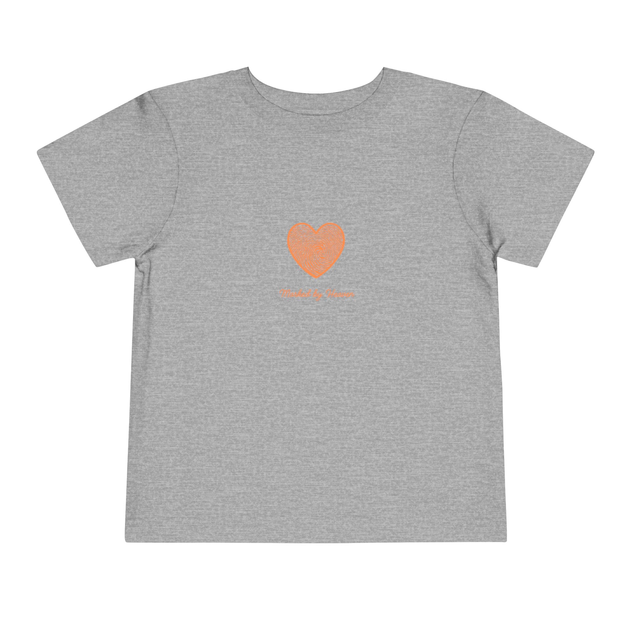 Toddler Tee — Pink Watercolor Heart "Marked by Heaven"