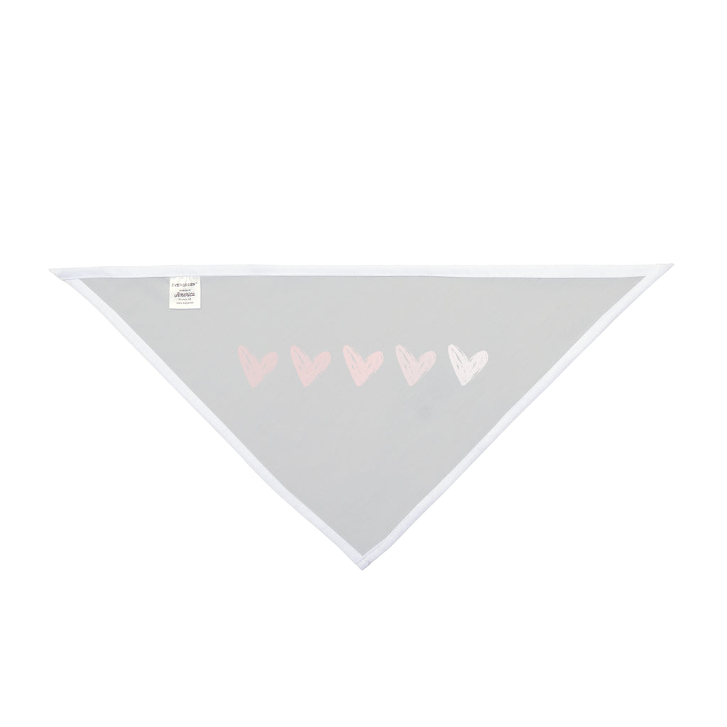 Heart Row Pet Bandana — Valentine Dog & Cat Accessory