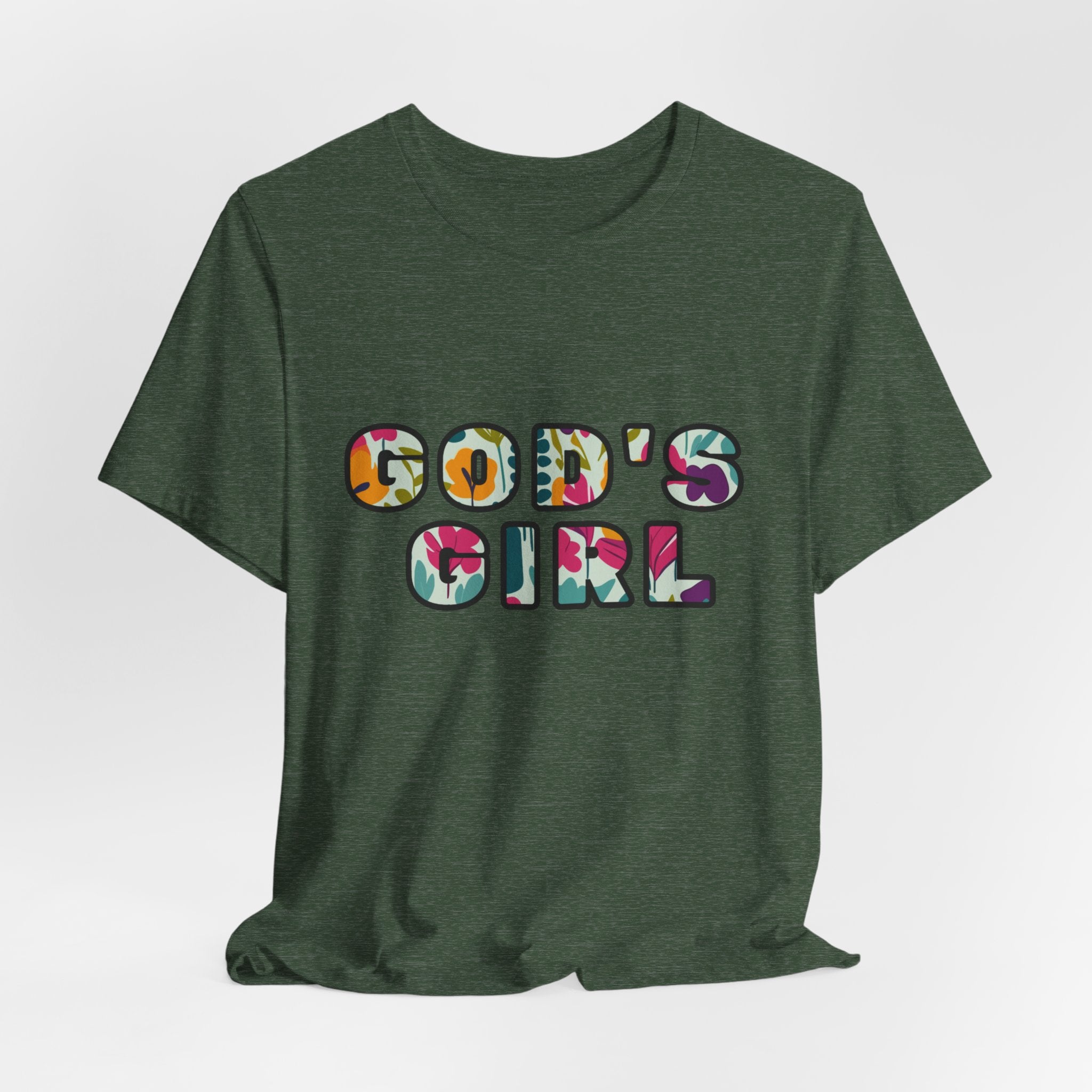 God's Girl Floral T-Shirt — Christian Faith Graphic Tee