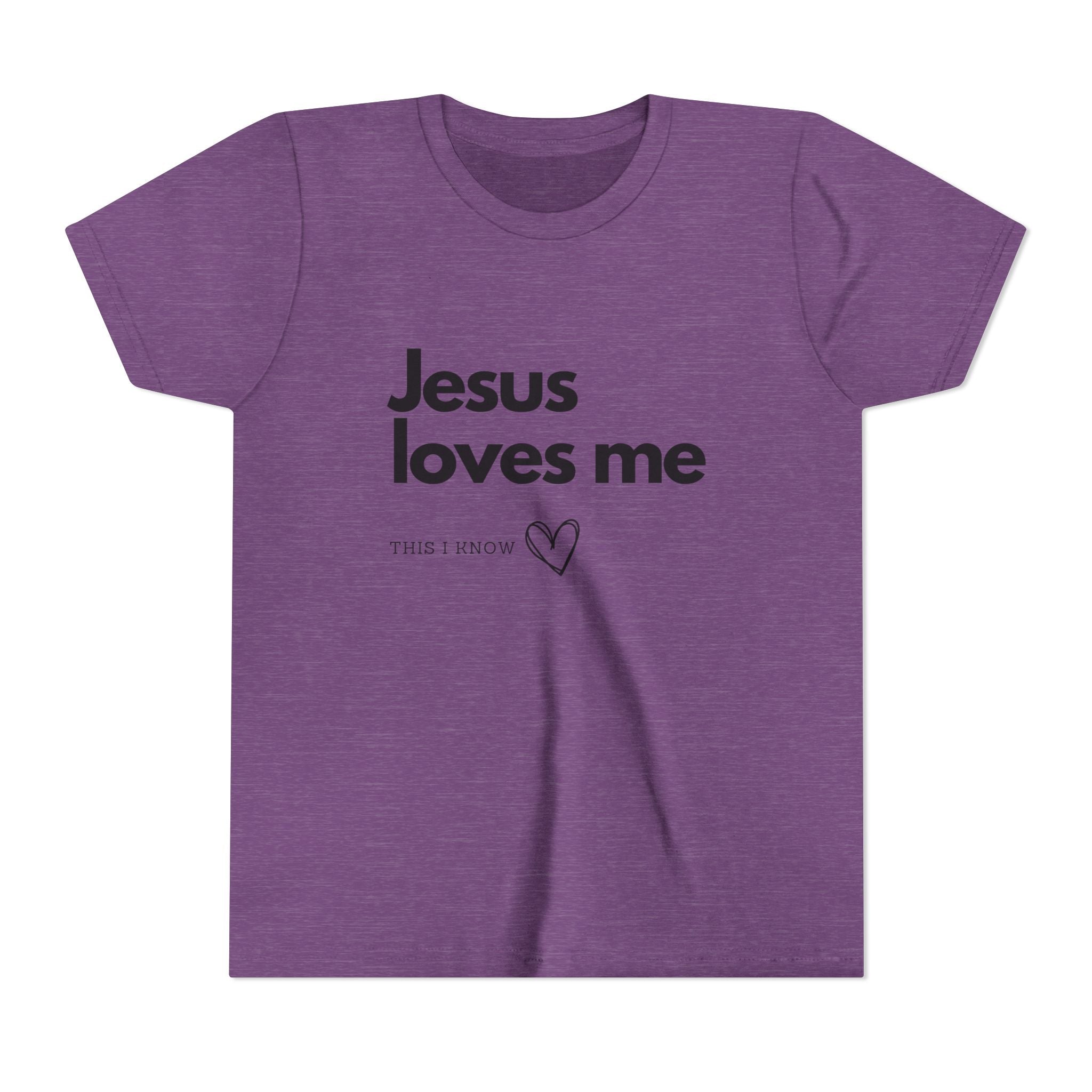 Jesus Loves Me Youth Tee — Christian Kids Short Sleeve Shirt