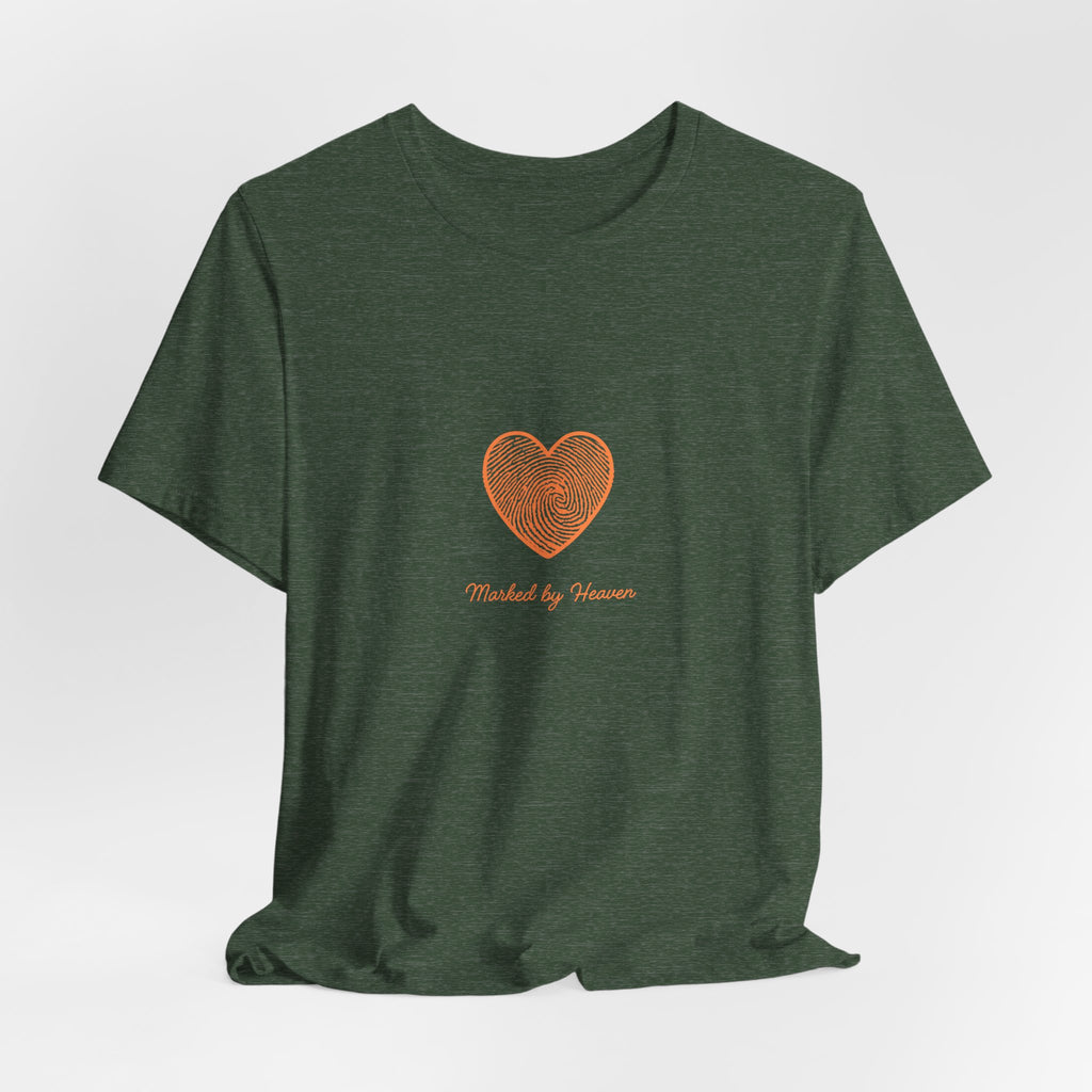Heart Graphic Tee — 'Touched by Grace' Minimalist Women's Inspirational Shirt