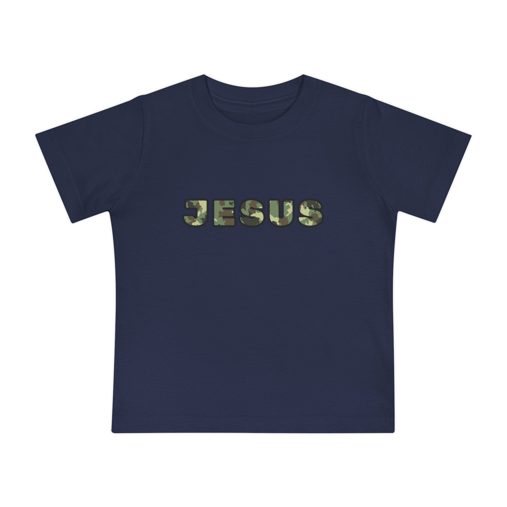 Baby T-Shirt — "JESUS" Camo Letter Infant Tee