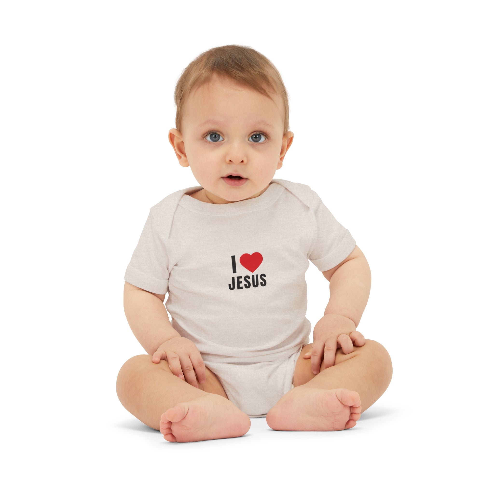 Infant Onesie - I  Jesus Baby Bodysuit, Christian Newborn Gift