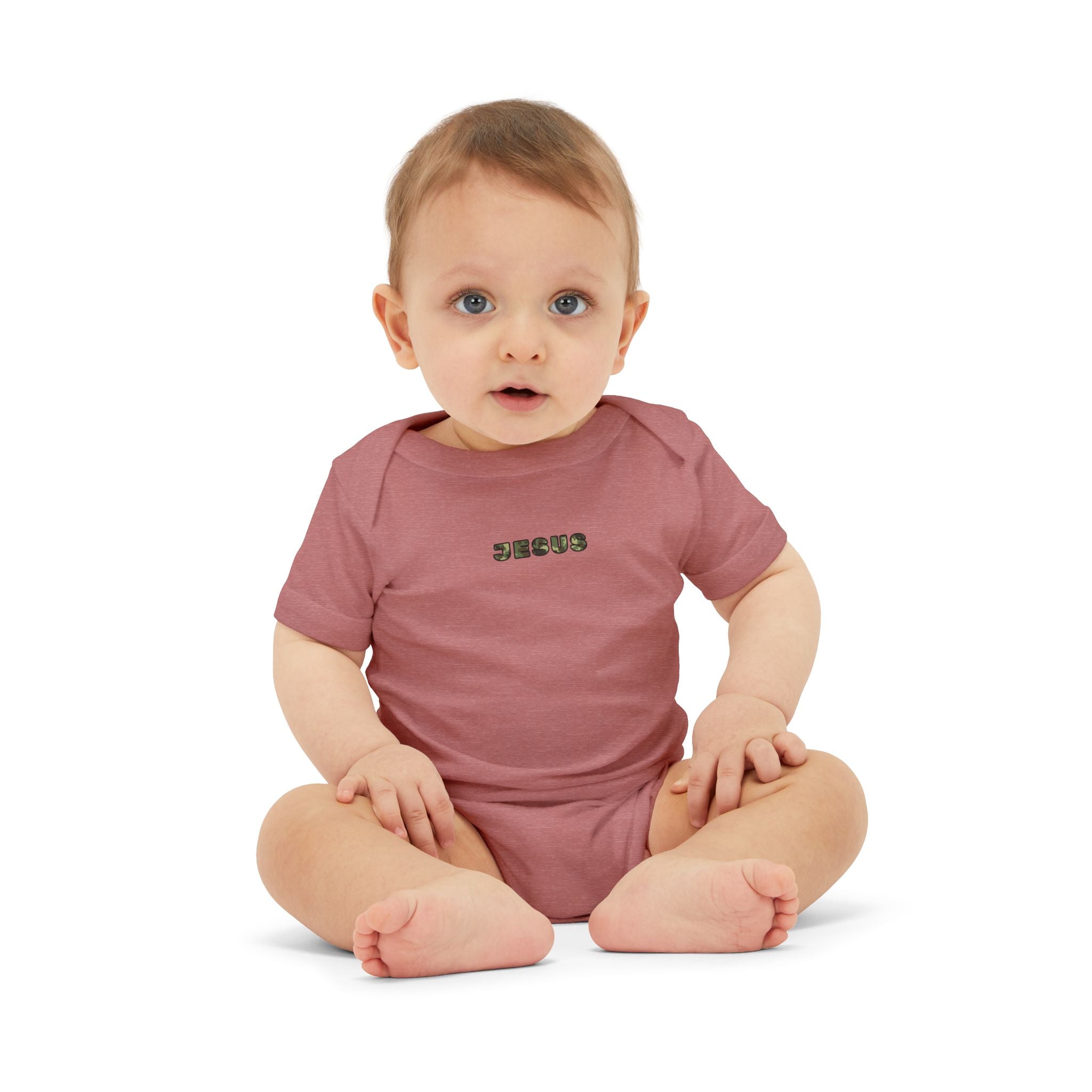 Infant Onesie "Jesus" Minimalist Christian Baby Bodysuit
