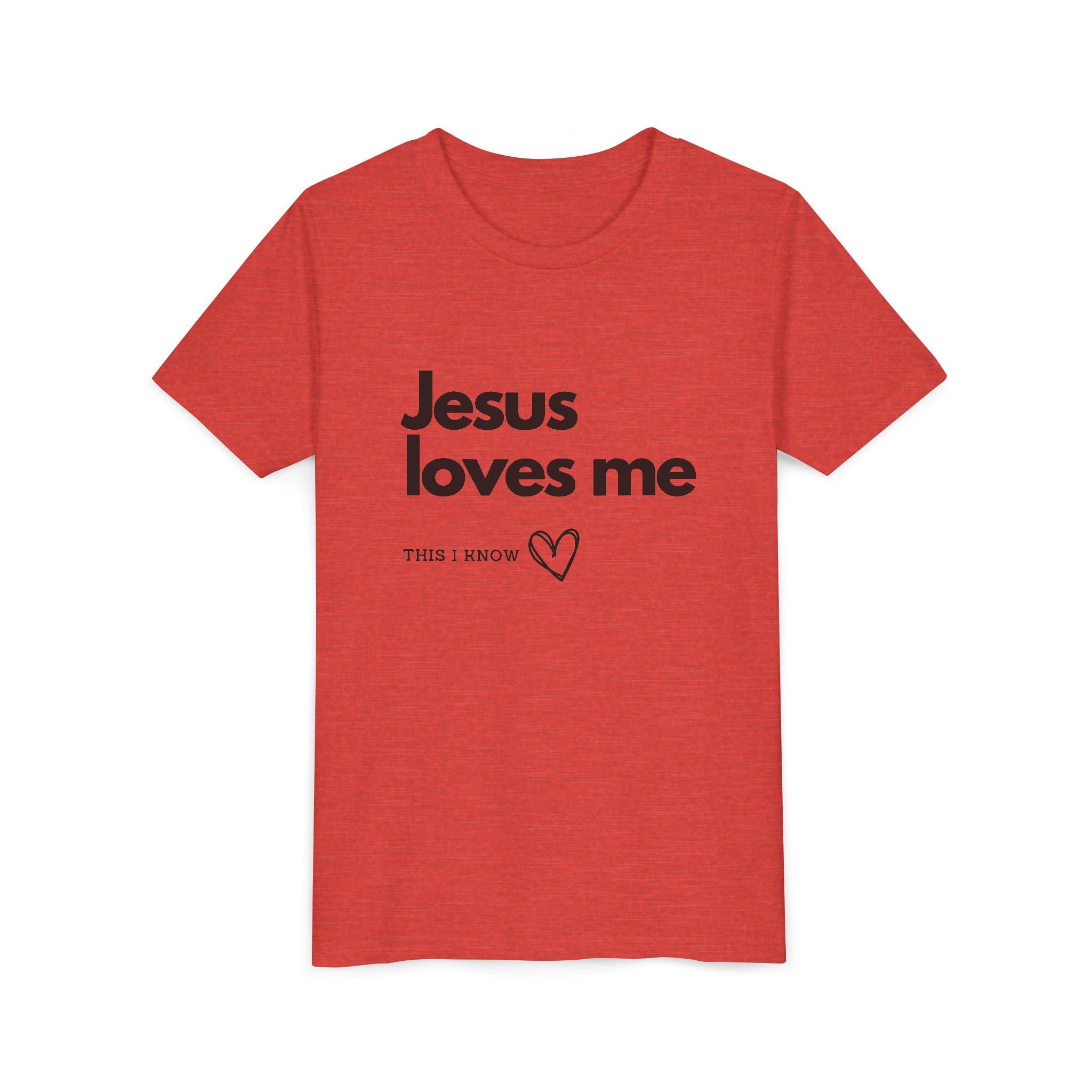 Jesus Loves Me Youth Tee — Christian Kids Short Sleeve Shirt
