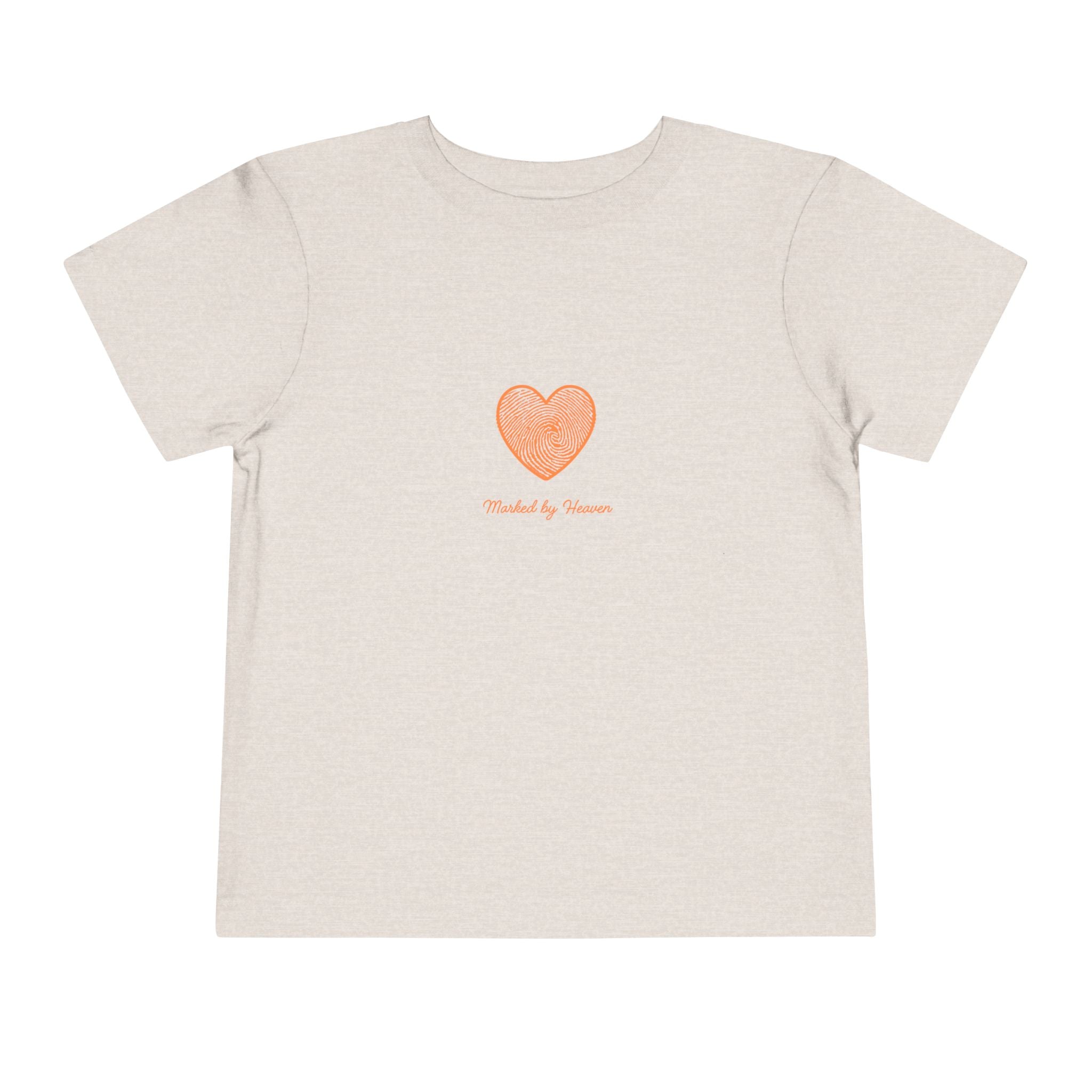 Toddler Tee — Pink Watercolor Heart "Marked by Heaven"