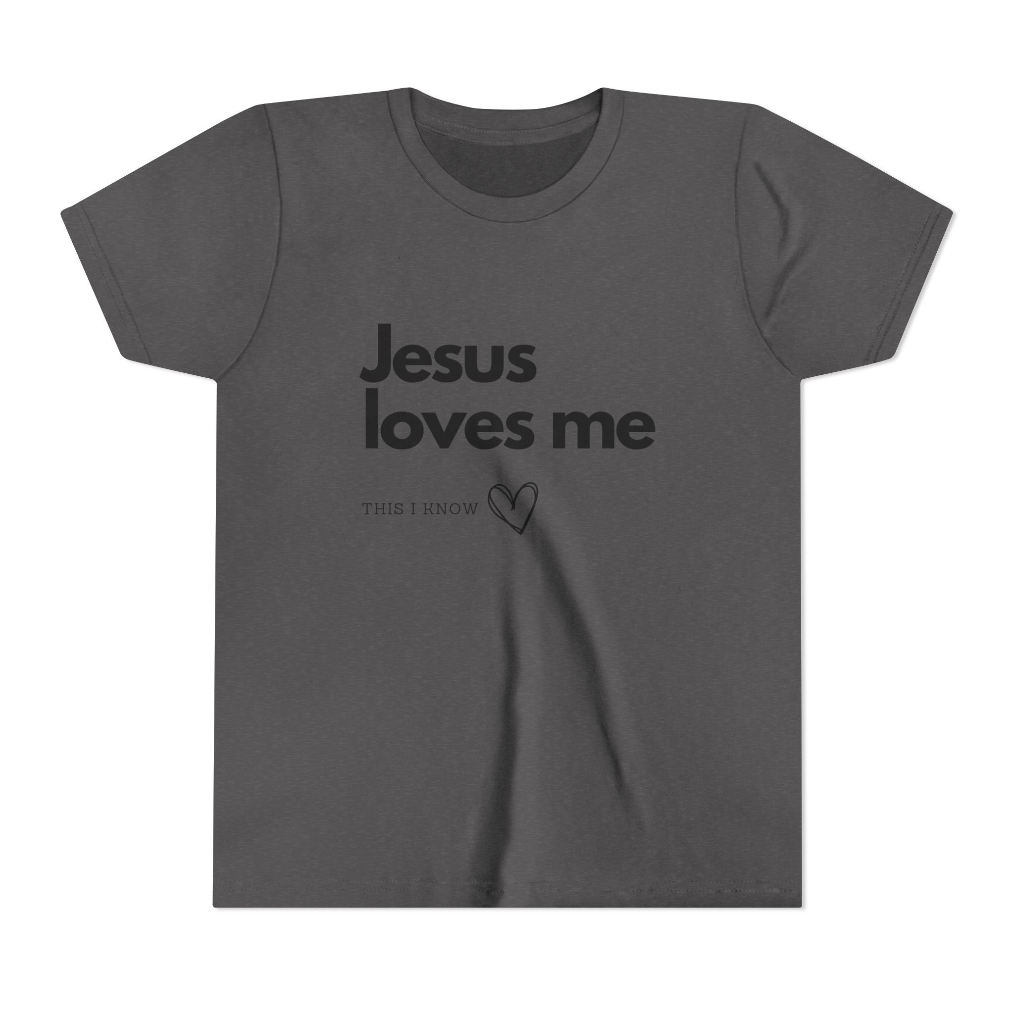 Jesus Loves Me Youth Tee — Christian Kids Short Sleeve Shirt