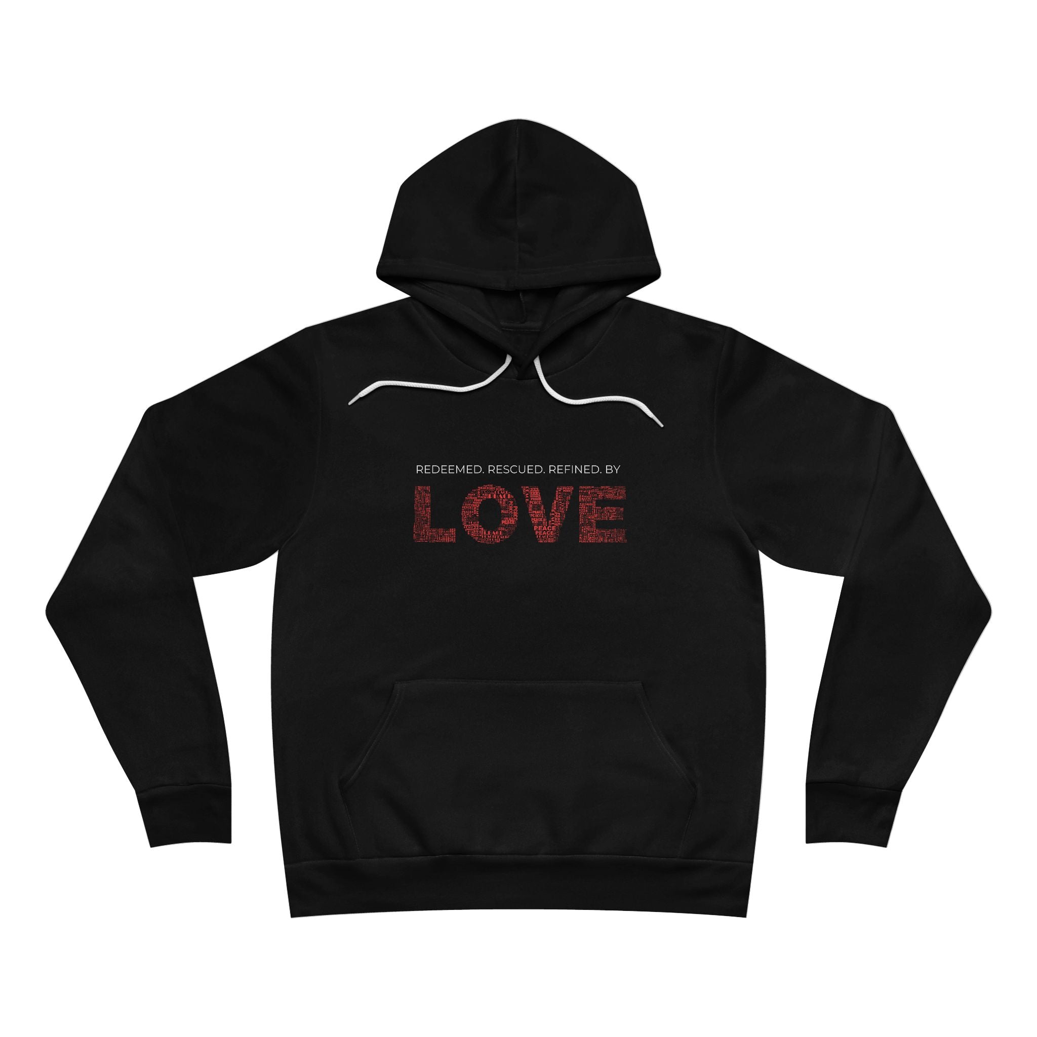 LOVE Graphic Hoodie - 'Powered By, Reduced By, Restored By LOVE' Pullover