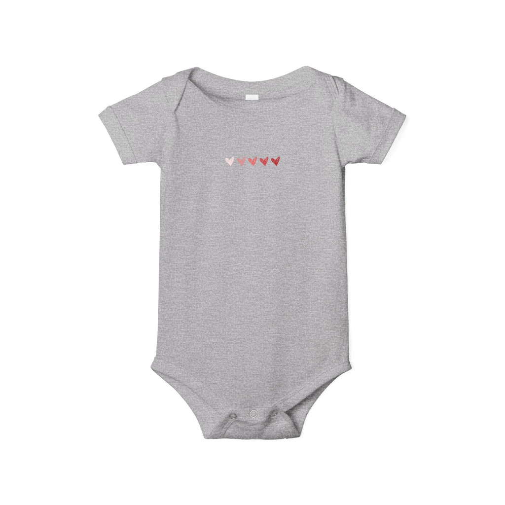 Infant Onesie with Tiny Pink Hearts — Cute Baby Bodysuit for Newborns & Baby Shower Gift