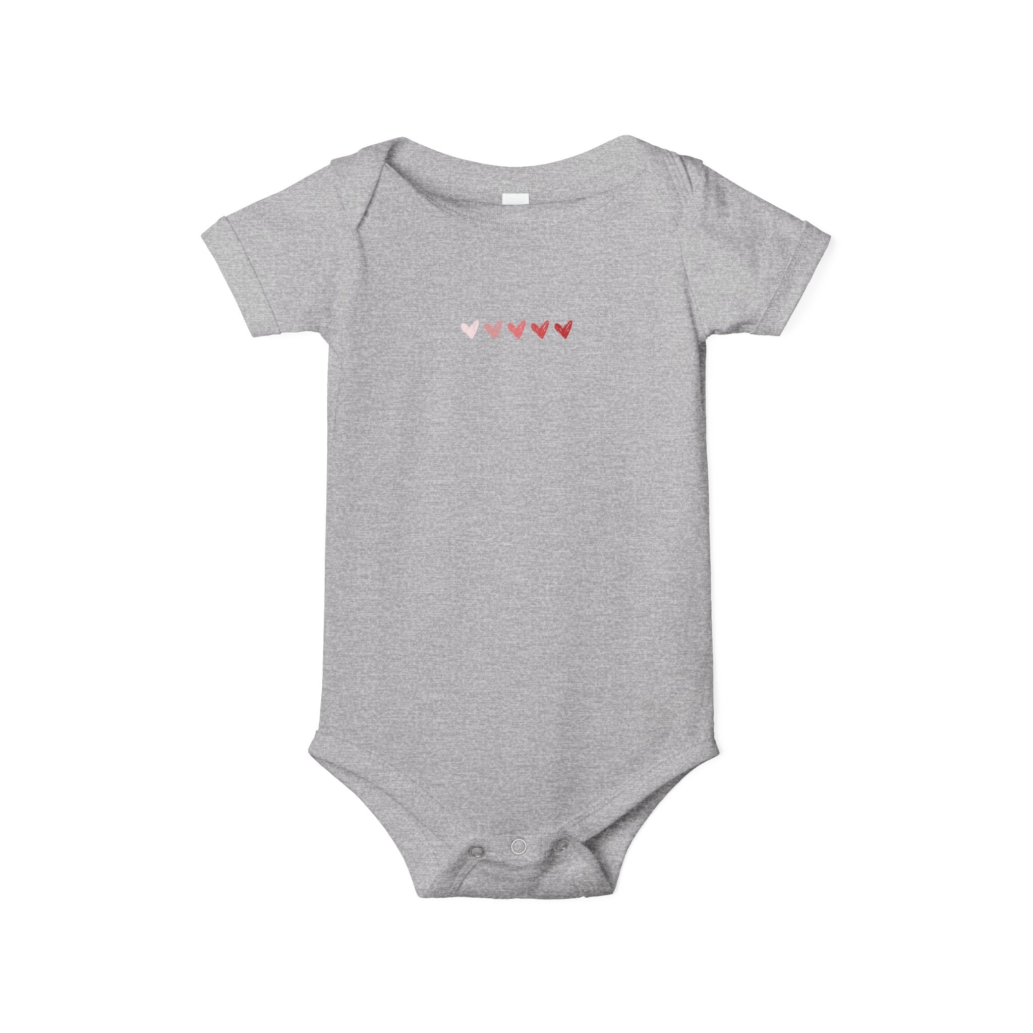 Infant Onesie with Tiny Pink Hearts — Cute Baby Bodysuit for Newborns & Baby Shower Gift