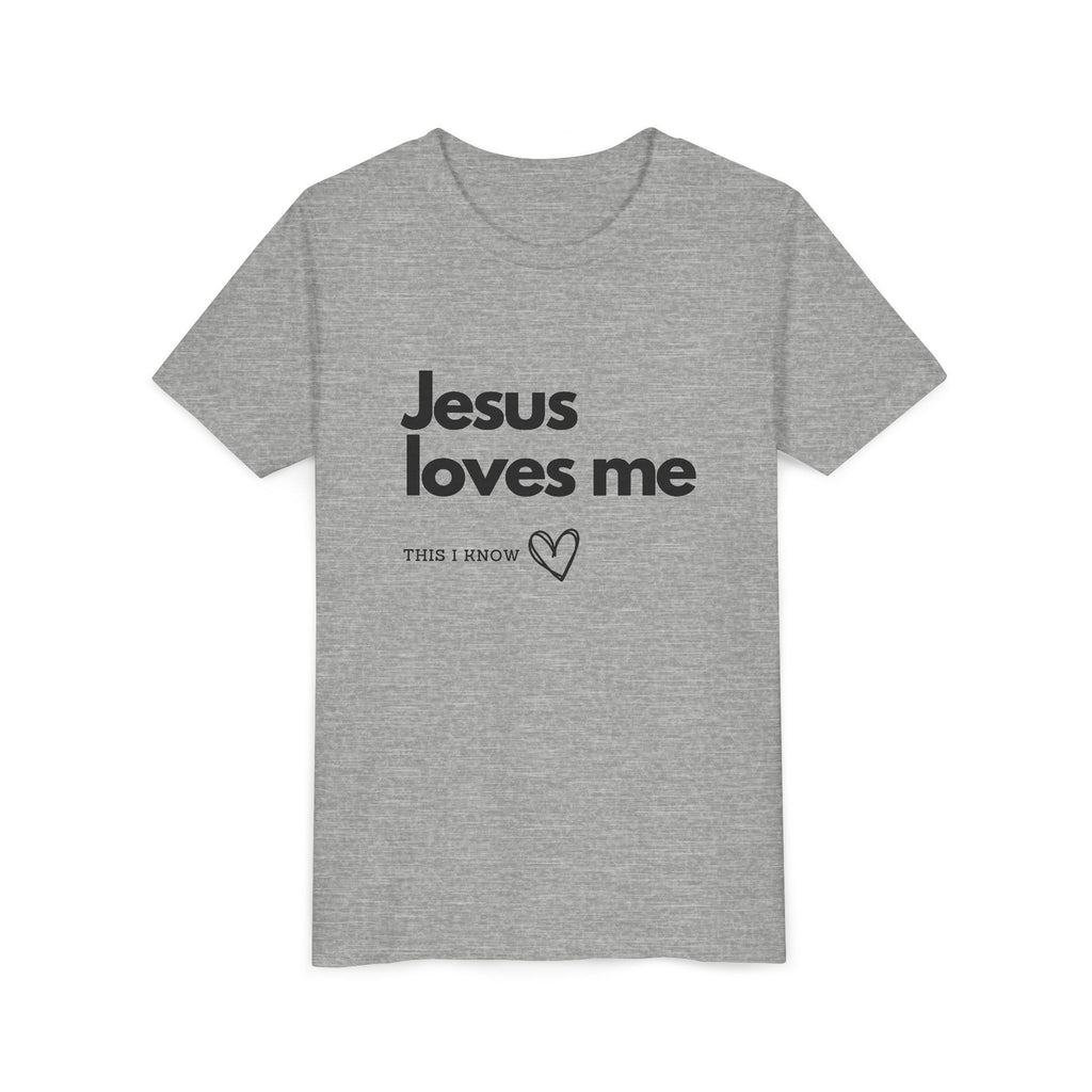 Jesus Loves Me Youth Tee — Christian Kids Short Sleeve Shirt