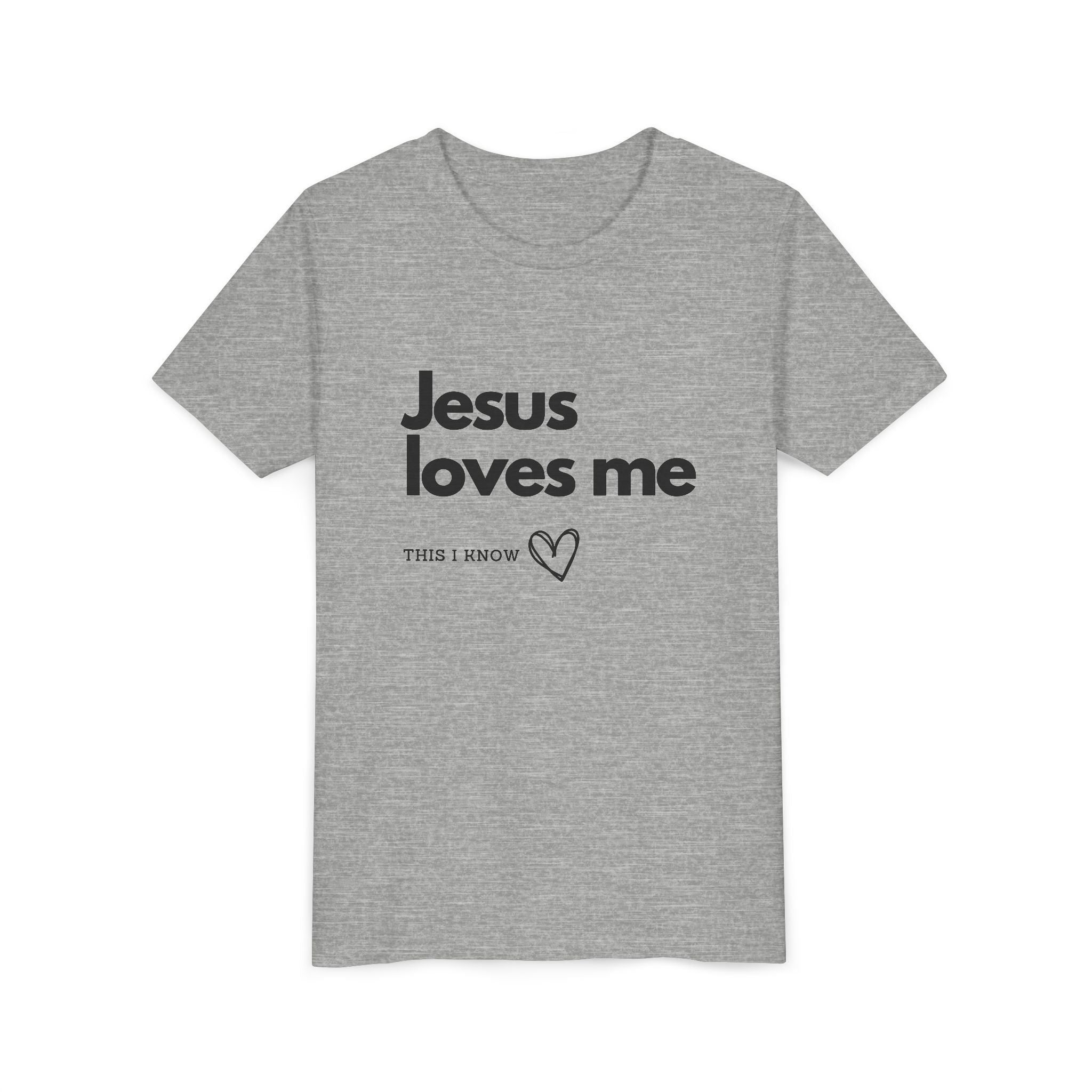 Jesus Loves Me Youth Tee — Christian Kids Short Sleeve Shirt