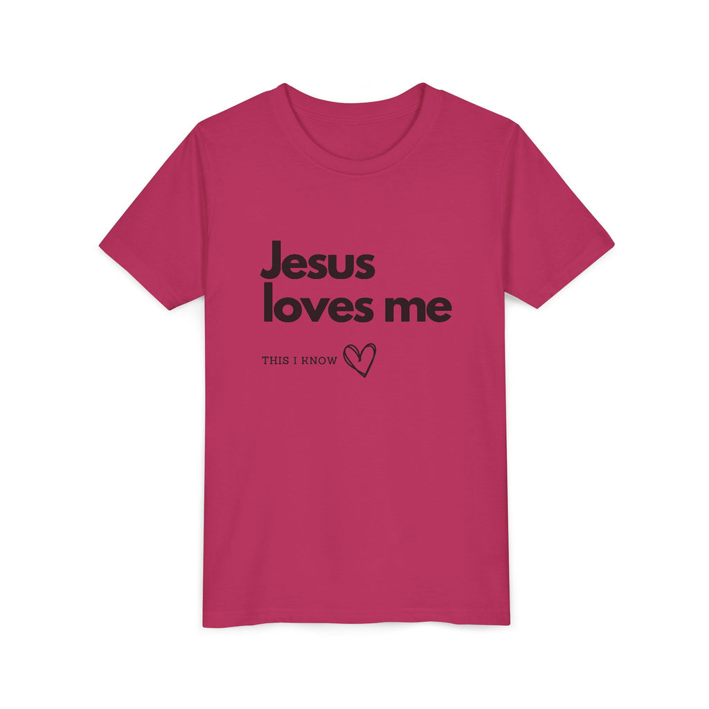 Jesus Loves Me Youth Tee — Christian Kids Short Sleeve Shirt