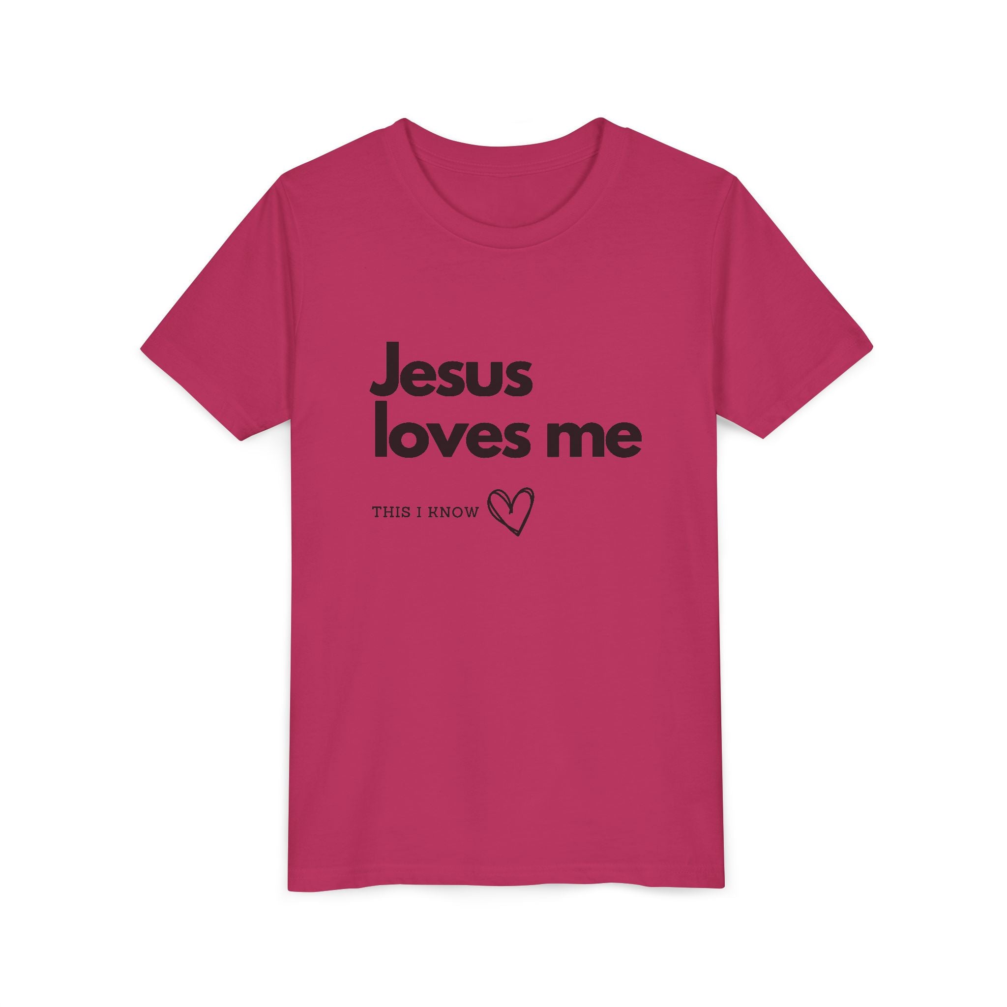 Jesus Loves Me Youth Tee — Christian Kids Short Sleeve Shirt