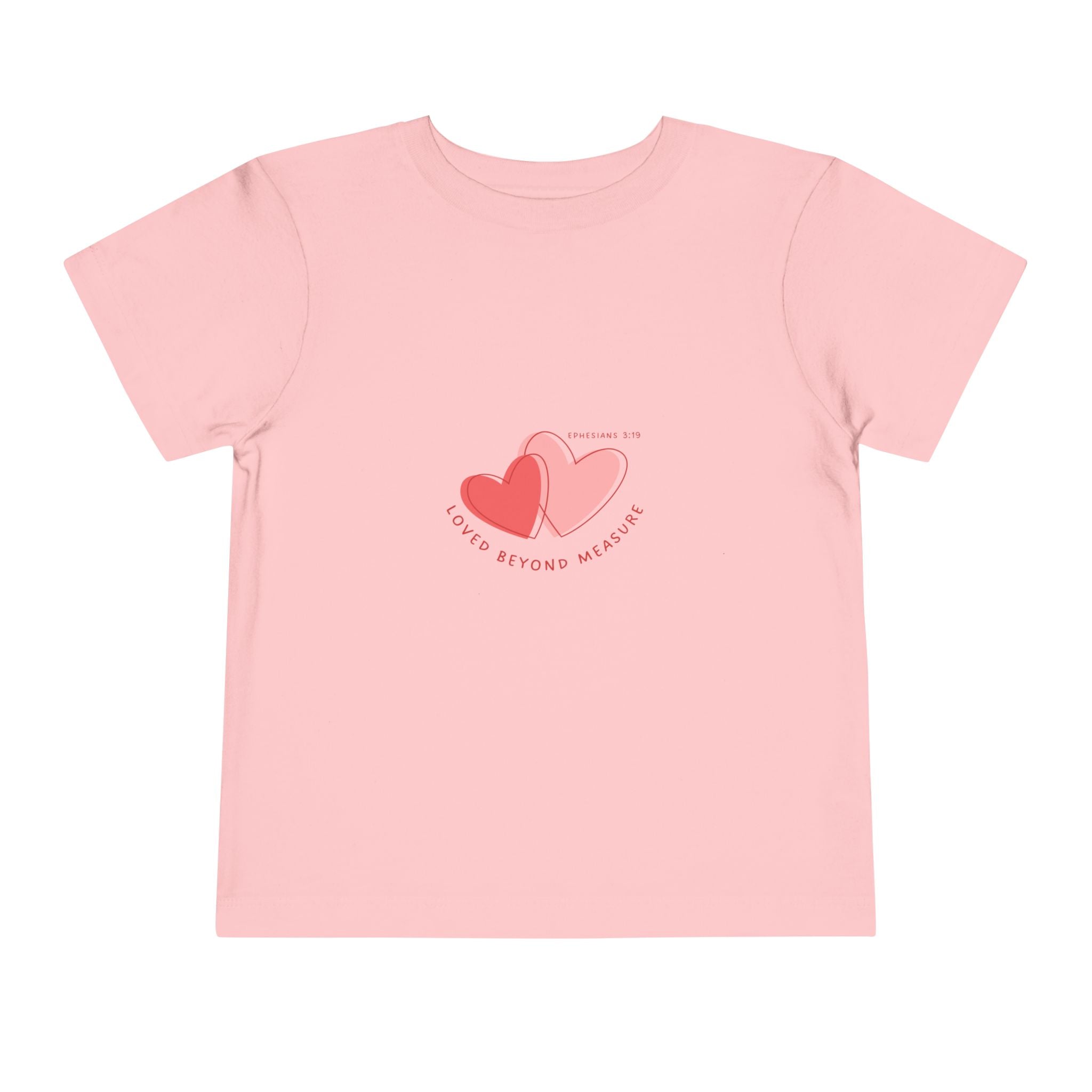 Toddler Tee — "Love Beyond Measure" Pink Heart Graphic