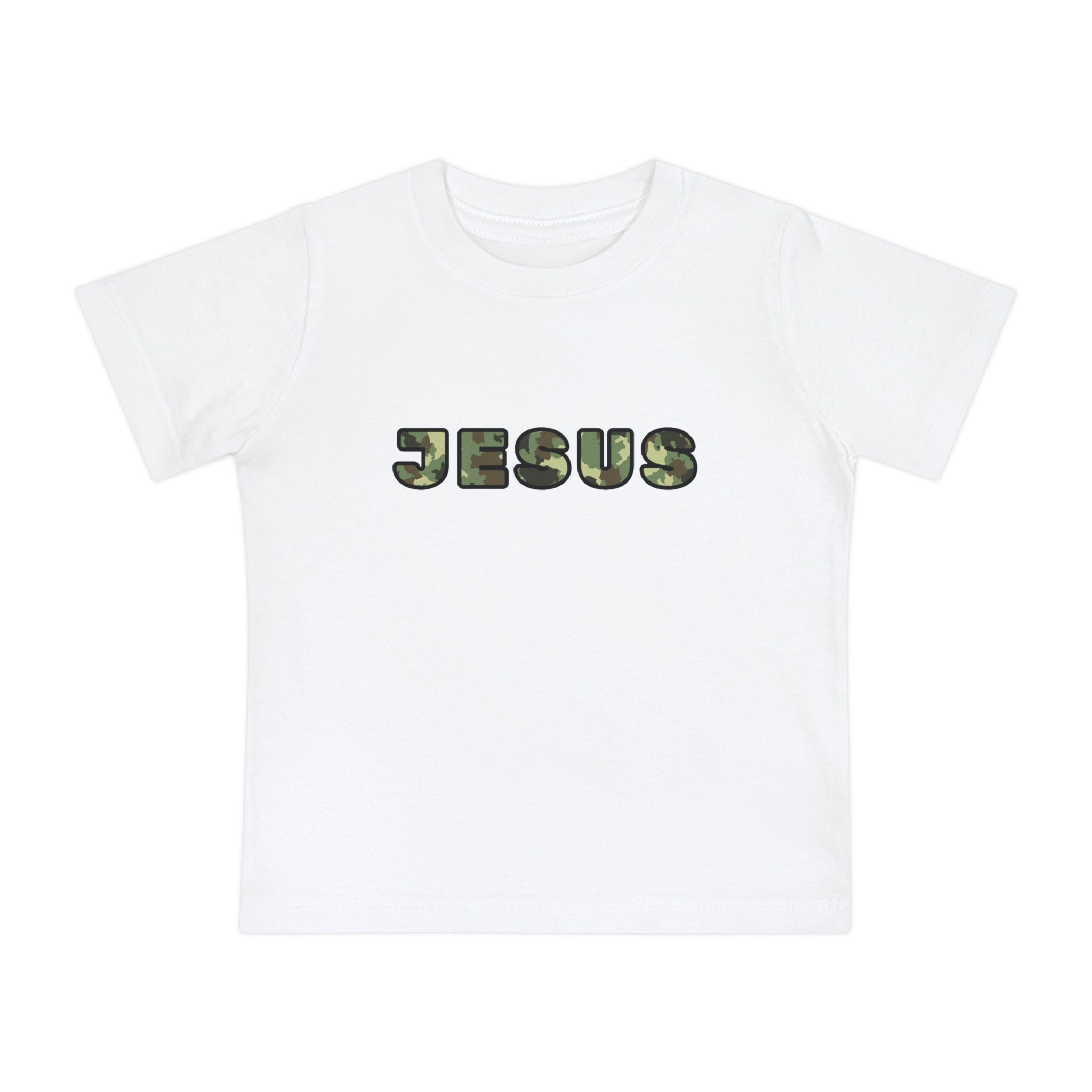 Baby T-Shirt — "JESUS" Camo Letter Infant Tee