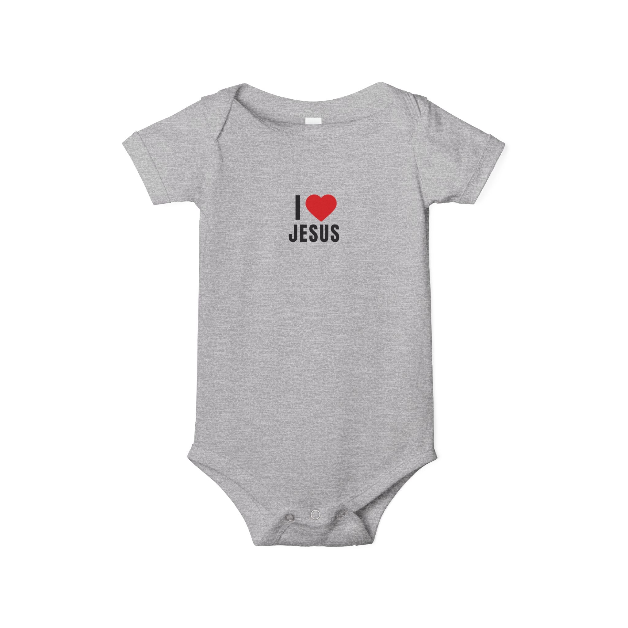 Infant Onesie - I  Jesus Baby Bodysuit, Christian Newborn Gift