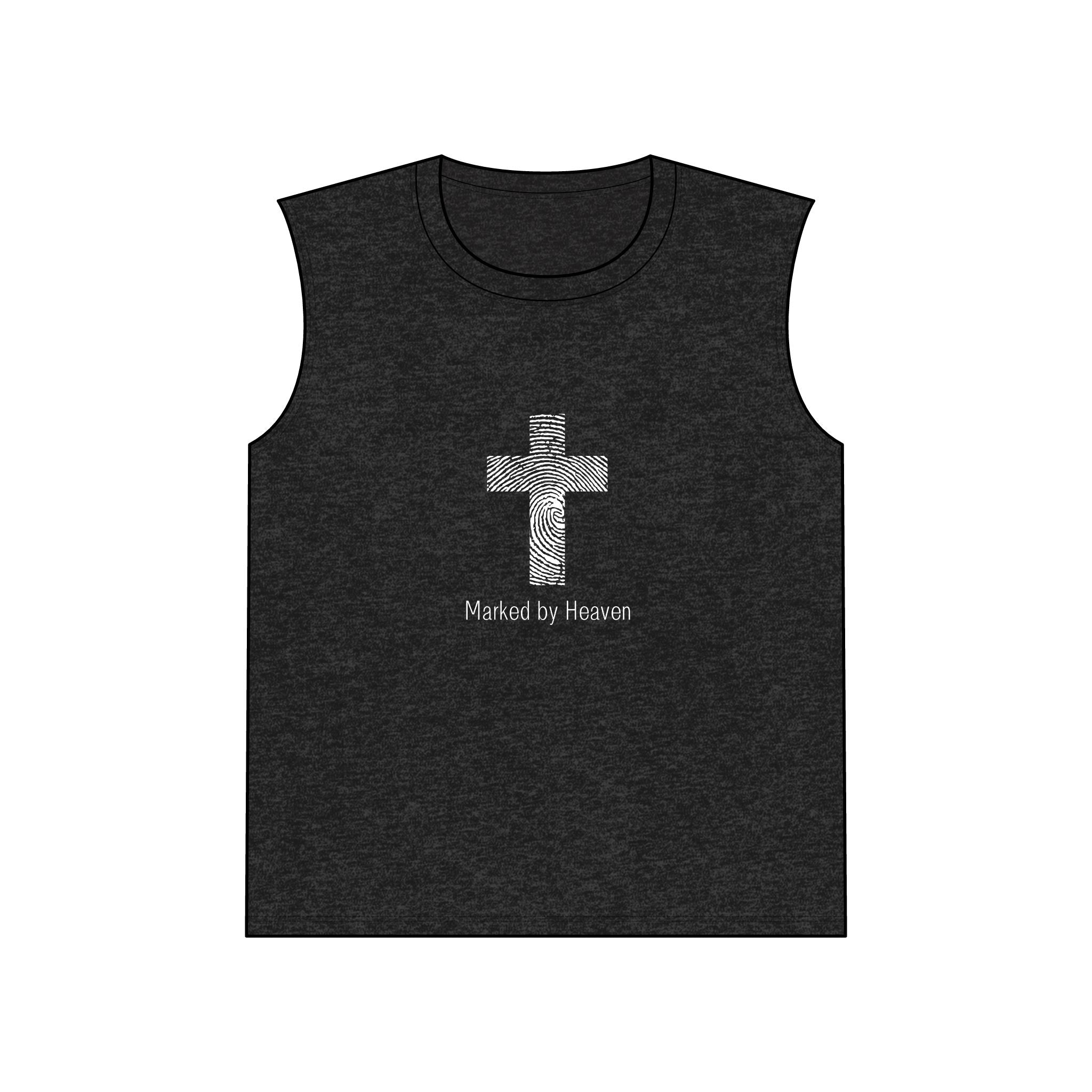 Marked by Heaven Cross Muscle Tank — Christian Faith Graphic Tank