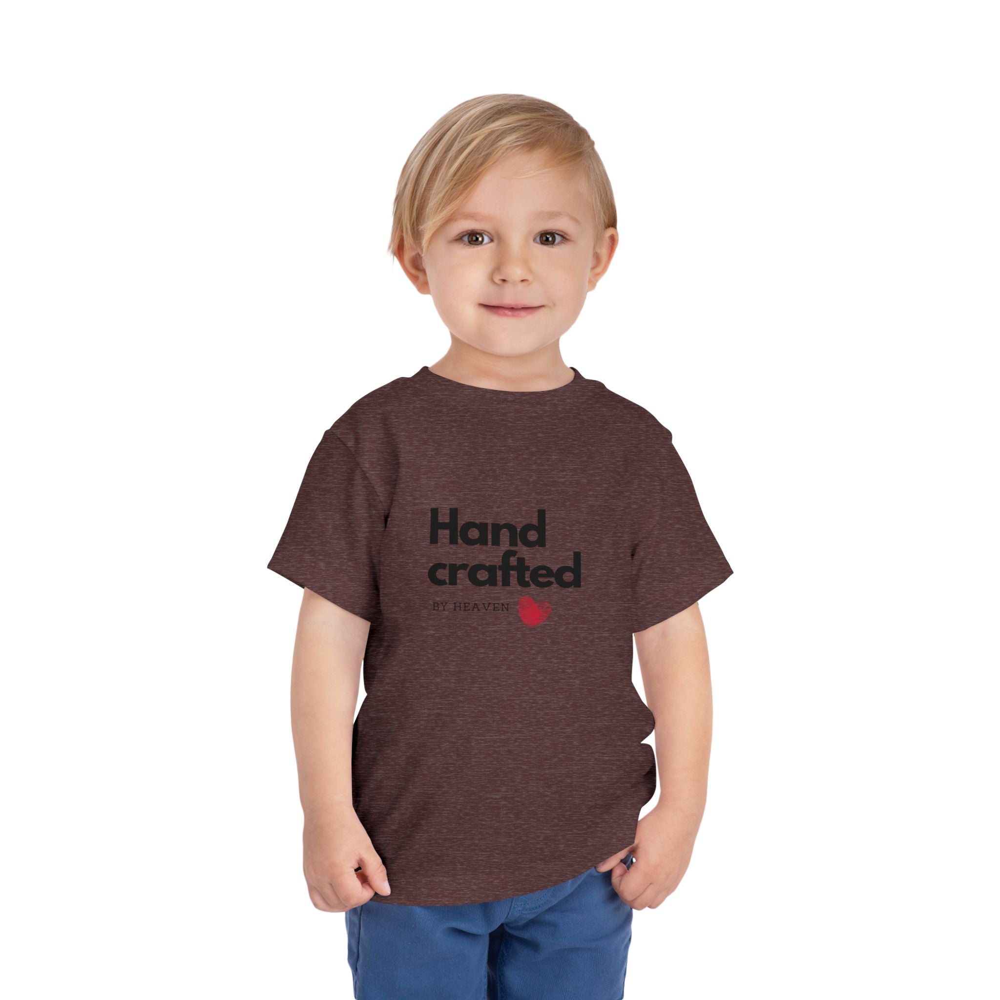 Toddler Tee - "Handcrafted by Heaven" Heart Graphic