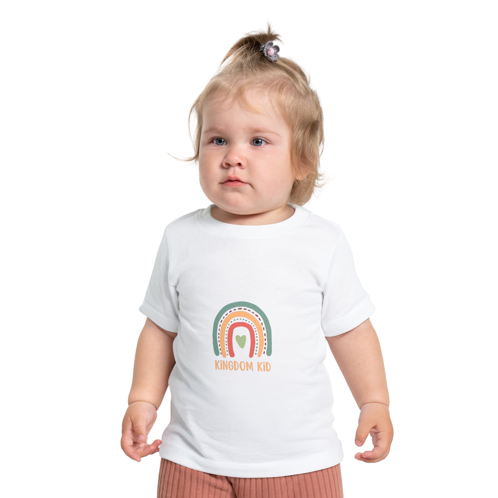 Baby T-Shirt — "Kingdom Kid" Pastel Rainbow Baby Tee