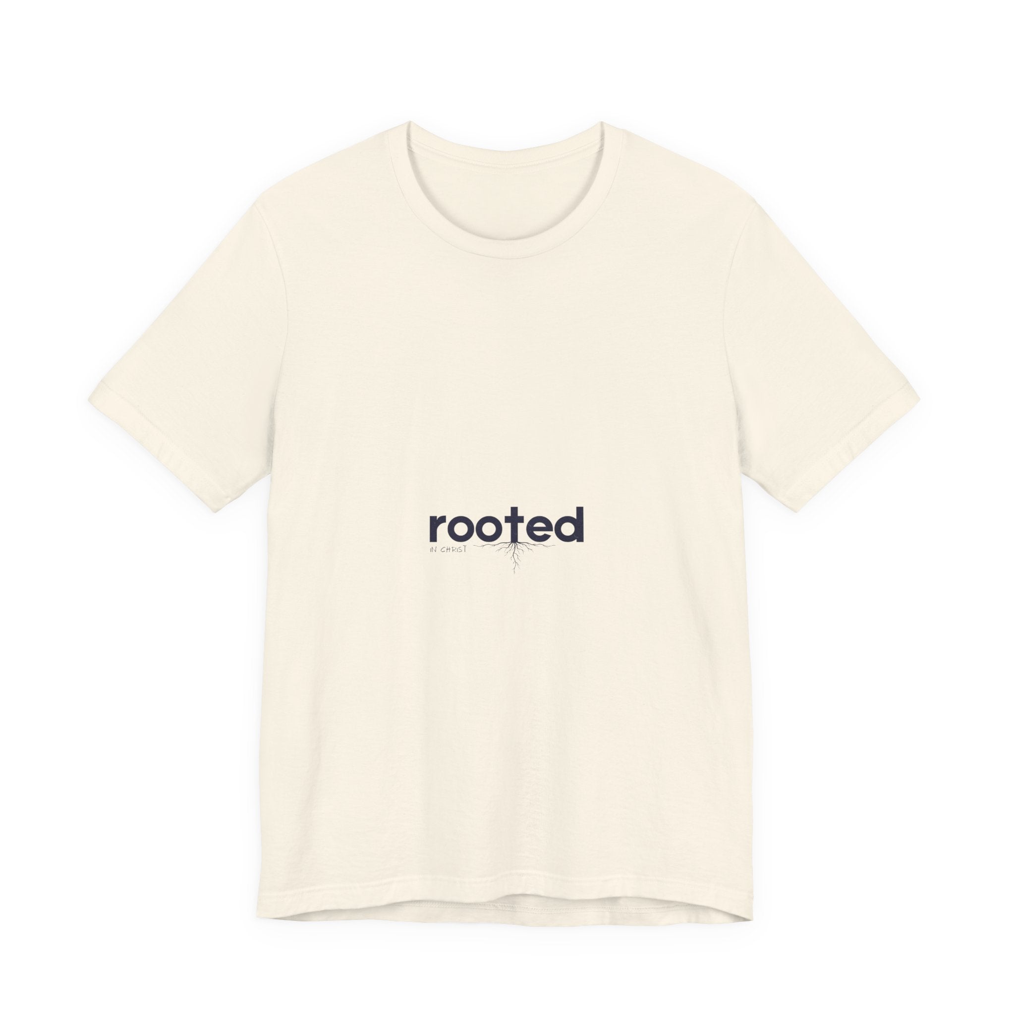 Rooted Minimalist Tee — 'rooted' Small Chest Graphic Cotton T-Shirt