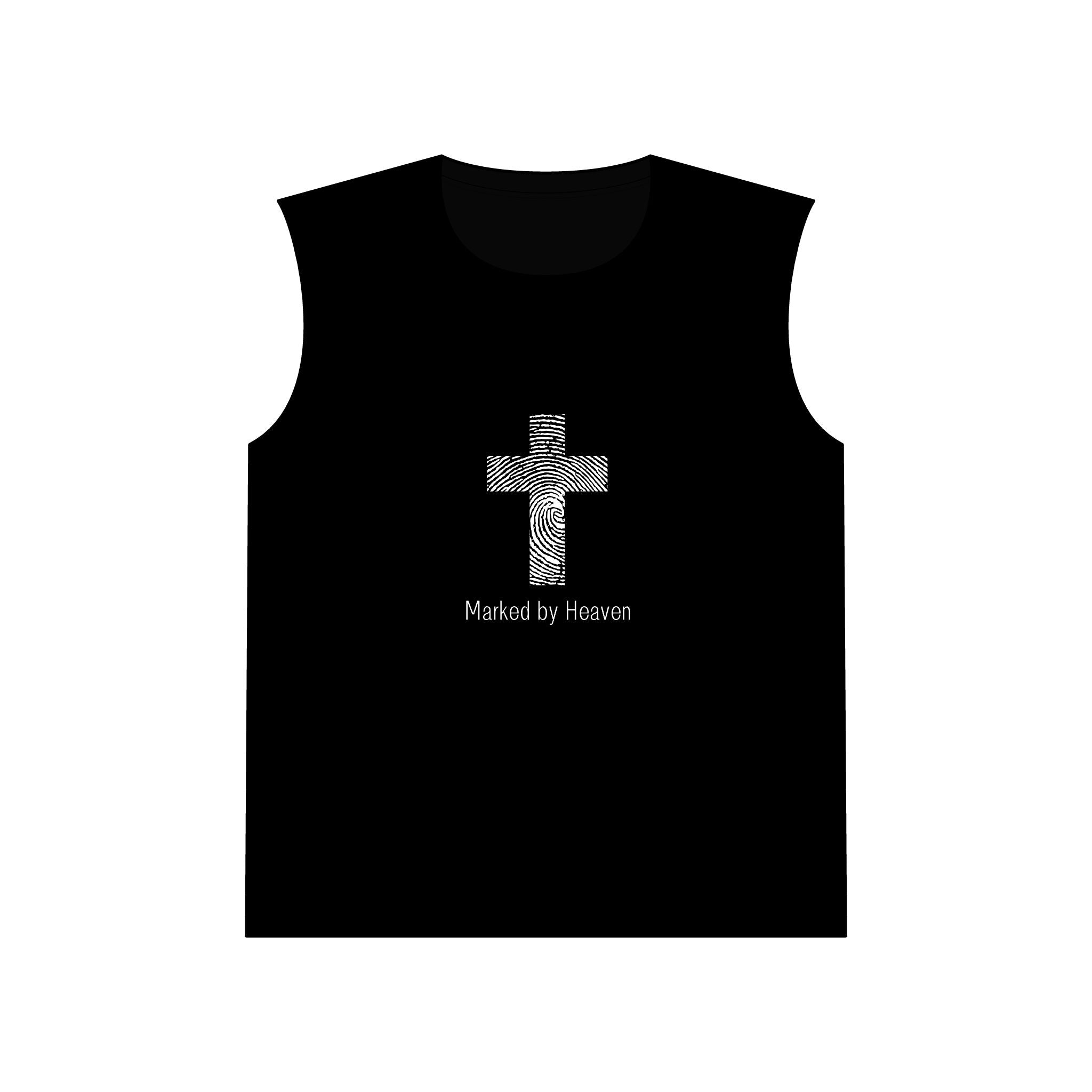Marked by Heaven Cross Muscle Tank — Christian Faith Graphic Tank