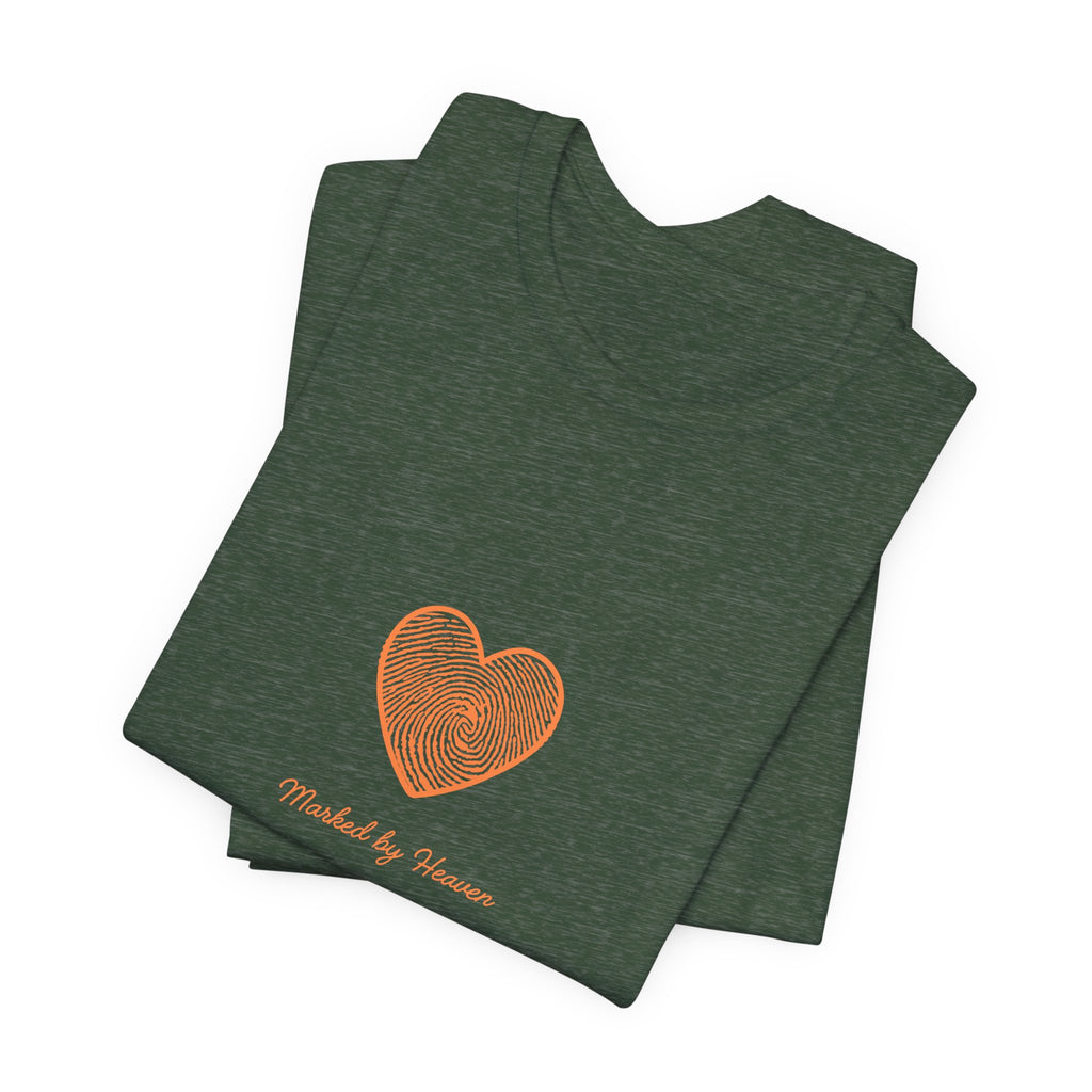 Heart Graphic Tee — 'Touched by Grace' Minimalist Women's Inspirational Shirt