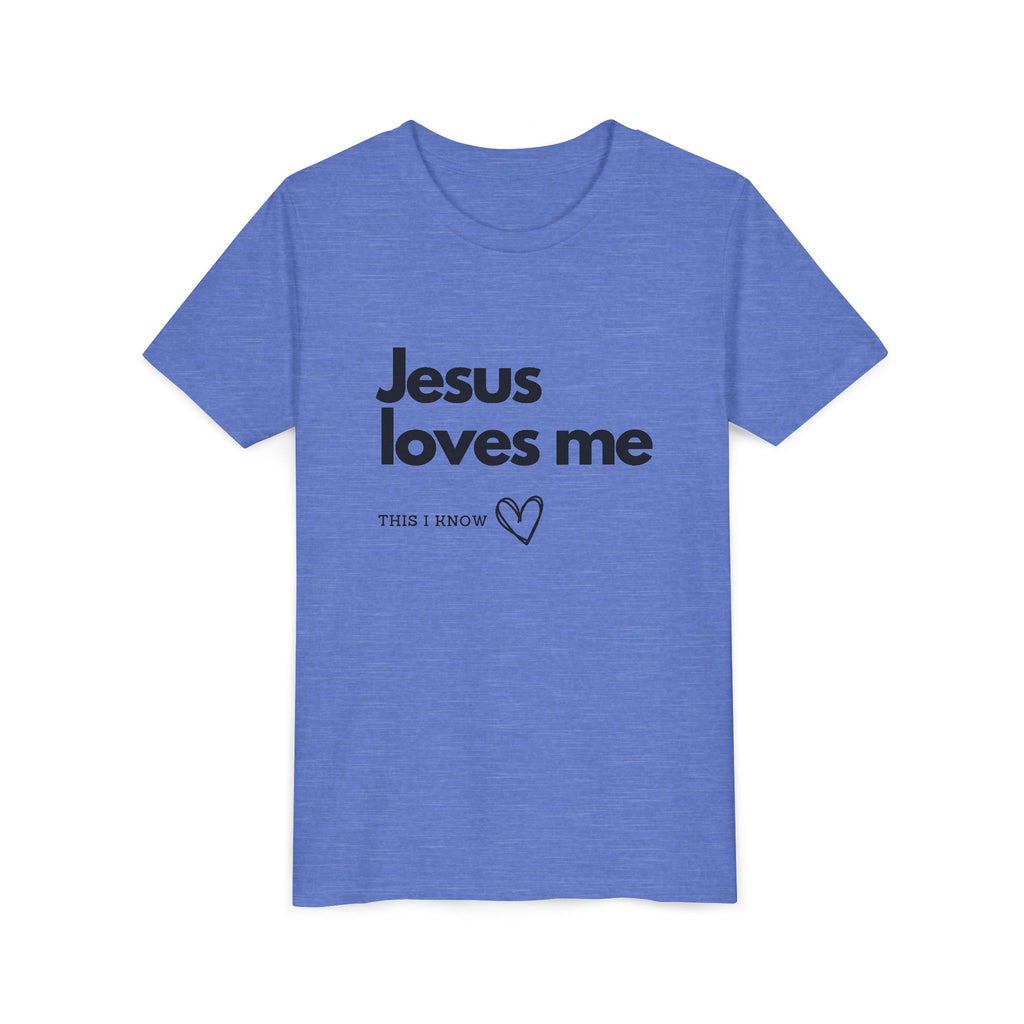 Jesus Loves Me Youth Tee — Christian Kids Short Sleeve Shirt
