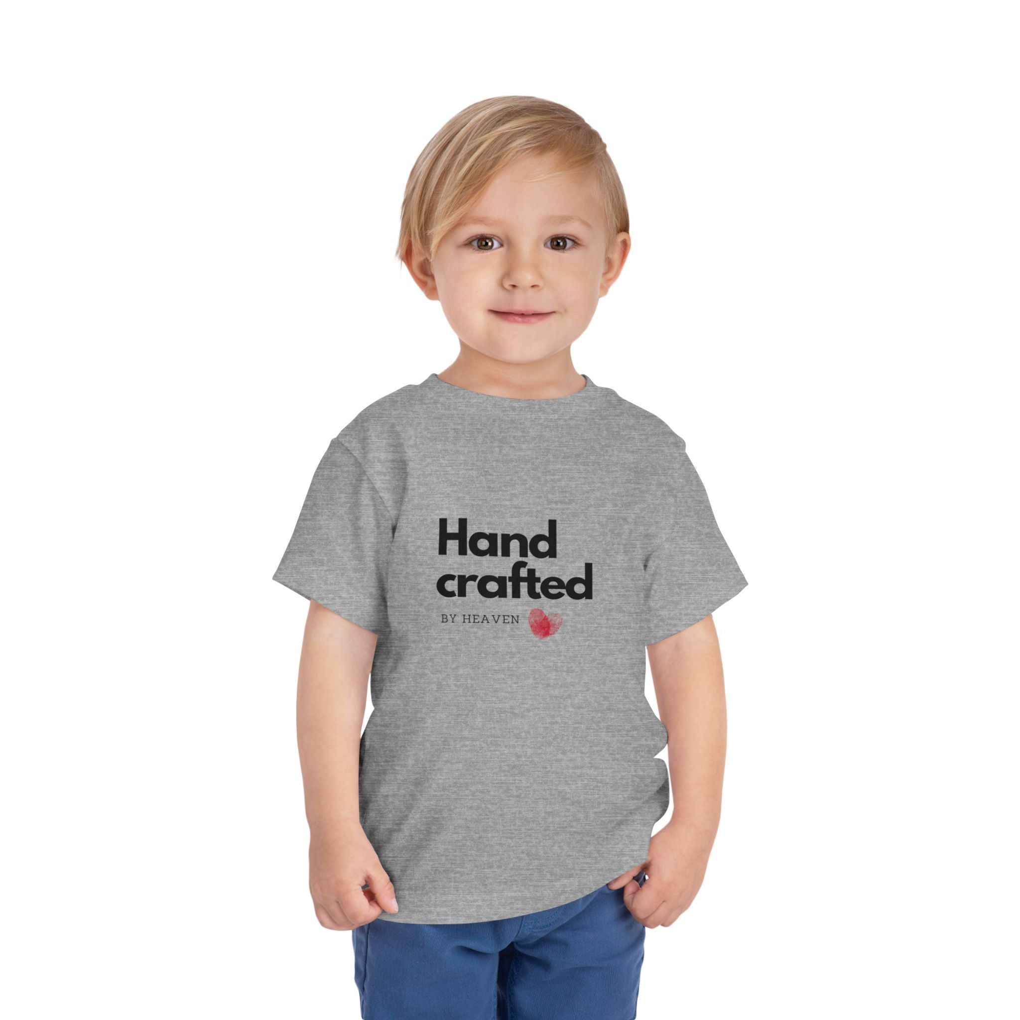 Toddler Tee - "Handcrafted by Heaven" Heart Graphic