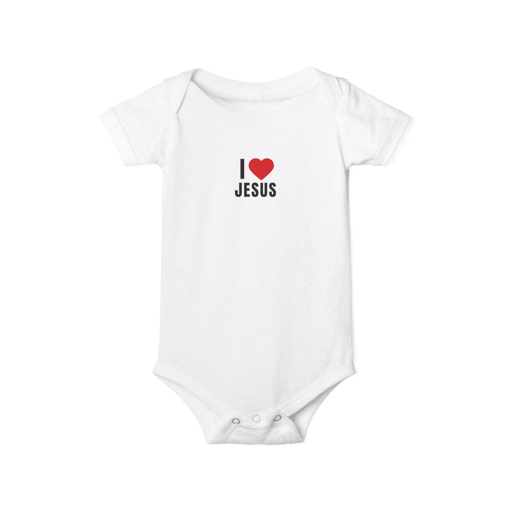 Infant Onesie - I  Jesus Baby Bodysuit, Christian Newborn Gift